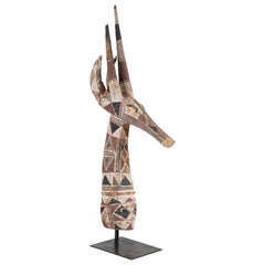 African Wood Carving of Antelope