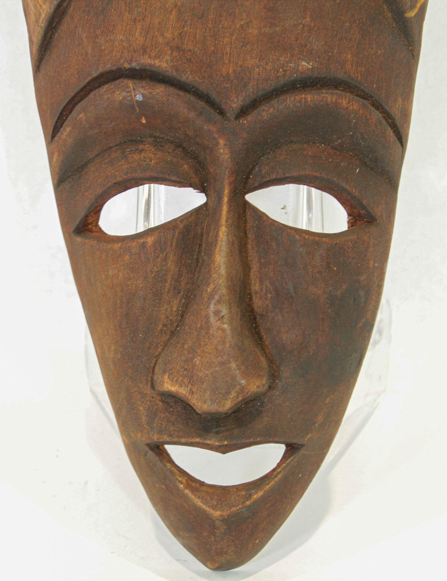 Ghanese Maschera decorativa africana in Wood Scultura da parete in vendita
