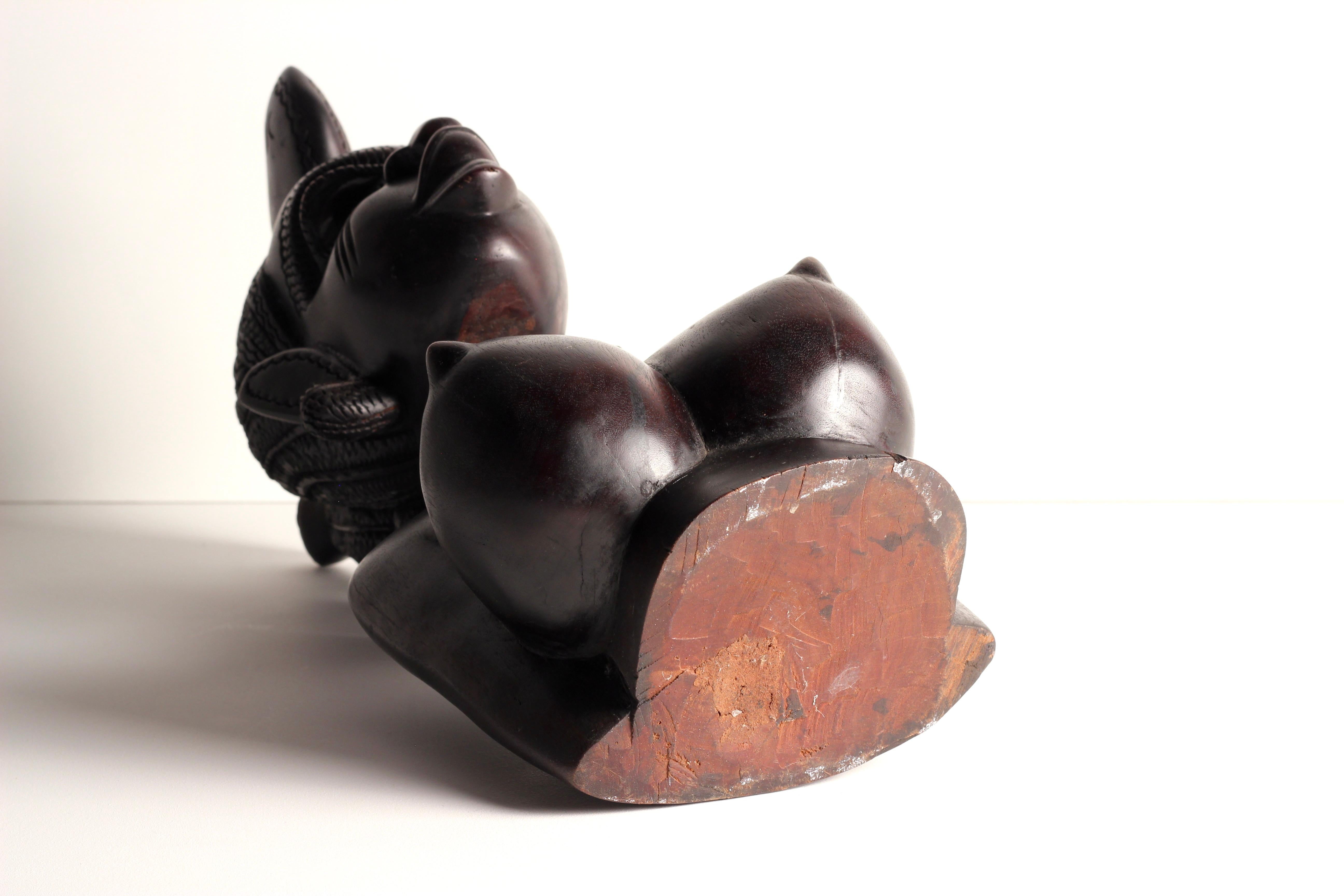 Afrikanische weibliche Holzbüste, figurative Skulptur Mandinka Frau, Mandinka im Angebot 6