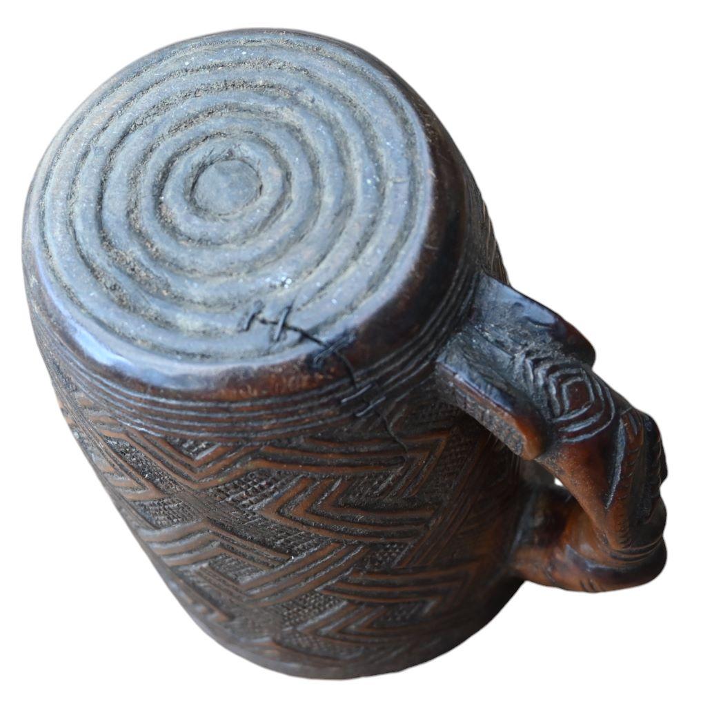 African Wooden Cup Kuba/ndengese Kingdom, Dr Congo, Late 19th Century For Sale 2
