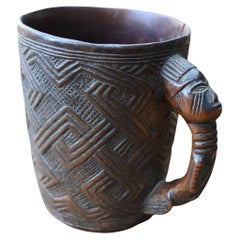African Wooden Cup Kuba/ndengese Kingdom, Dr Congo, Late 19th Century