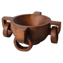 African work large bowl with handles, 1970s.