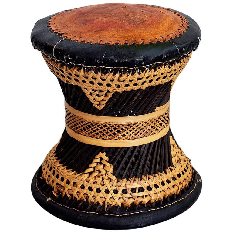 African Woven Stool at 1stDibs