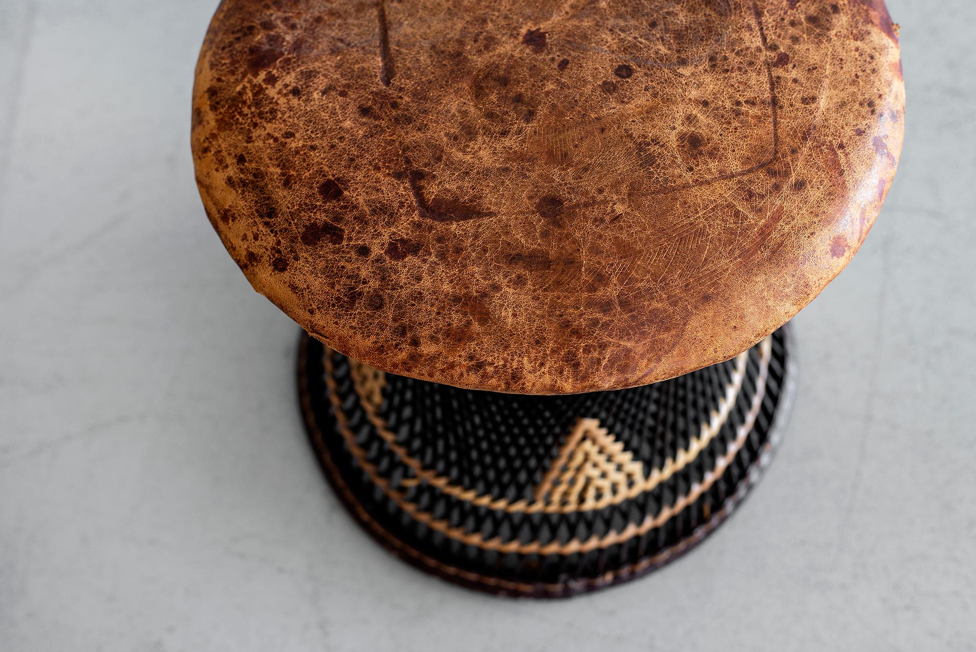 Tribal African Woven Stools