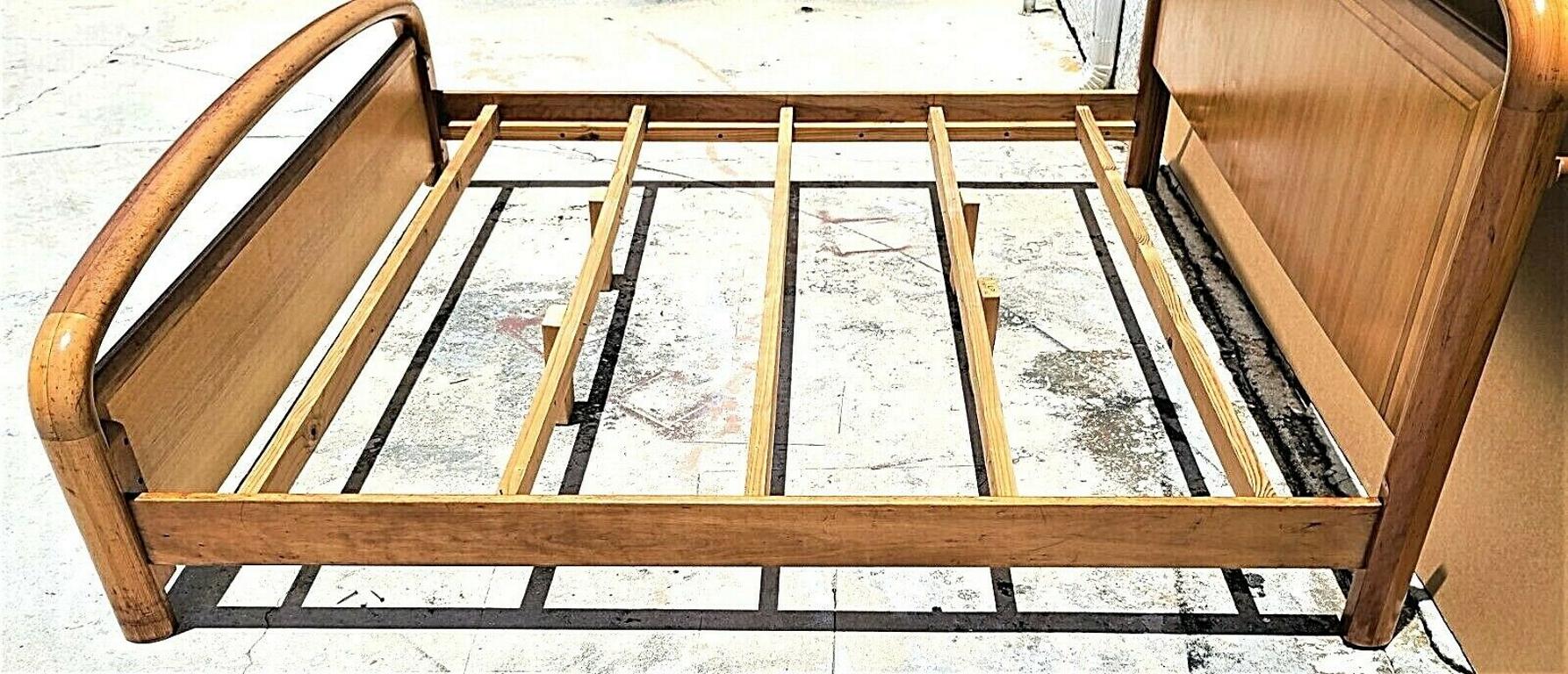 Late 20th Century African Yellow Wood King Bed Frame For Sale