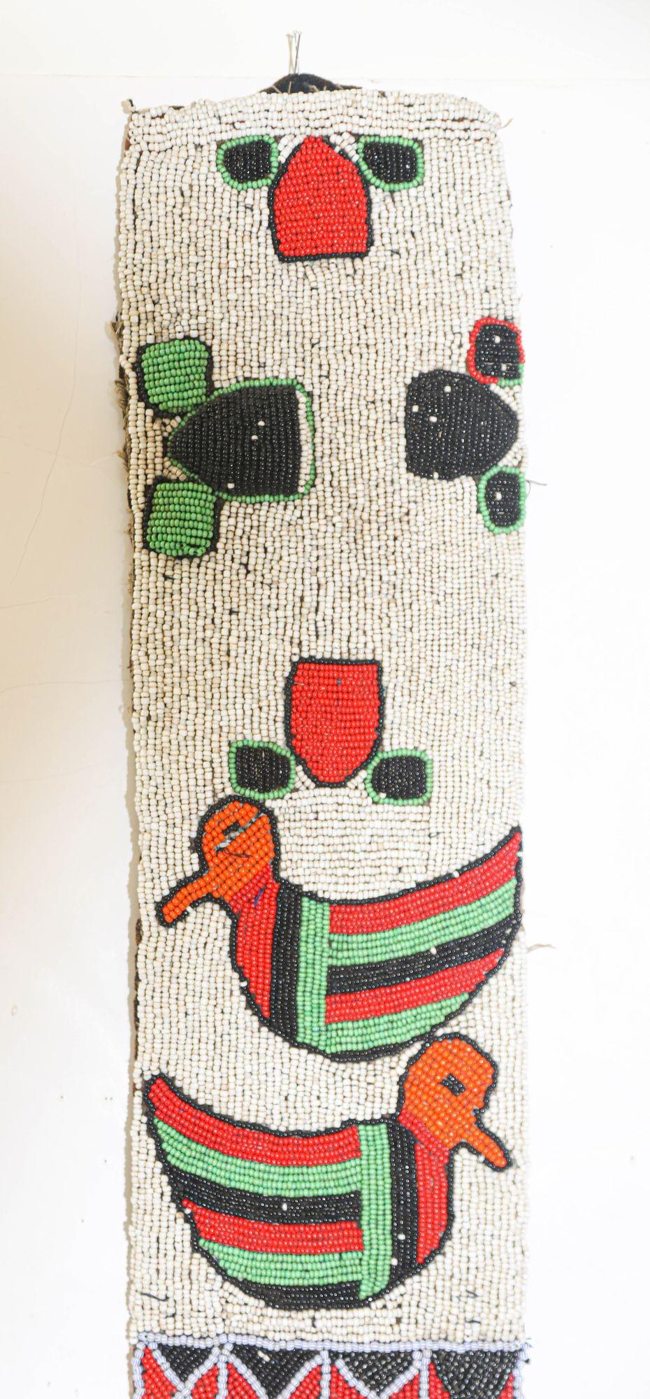 Panel colgante de cuentas de adivino yoruba africano 1950 Arte popular en venta
