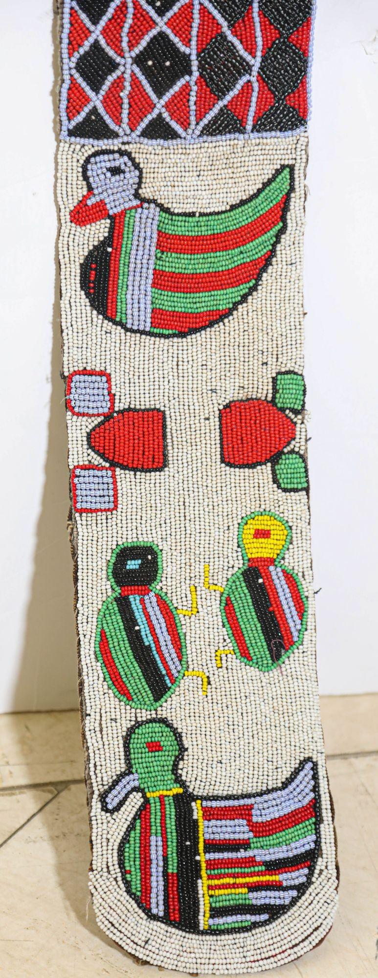 Panel colgante de cuentas de adivino yoruba africano 1950 siglo XX en venta
