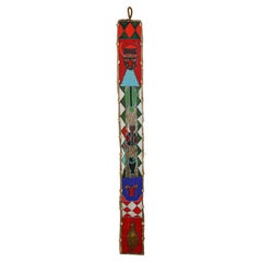 African Yoruba Diviner's Red Beaded Panel Sash 1950