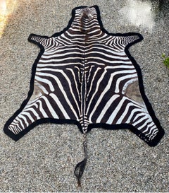 African Burchell Zebra Hide Rug