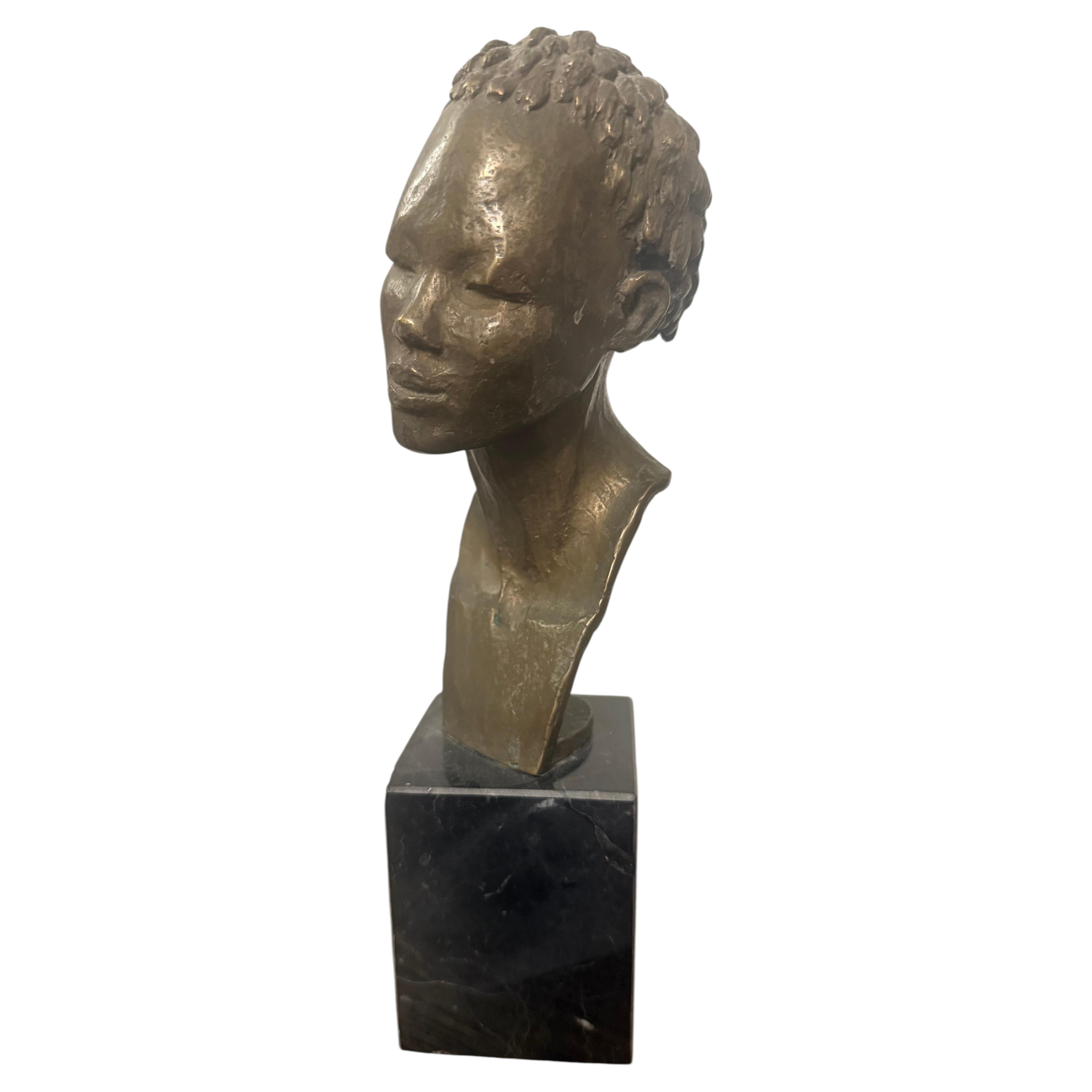 Africanist bronze by Jacques Daebaud