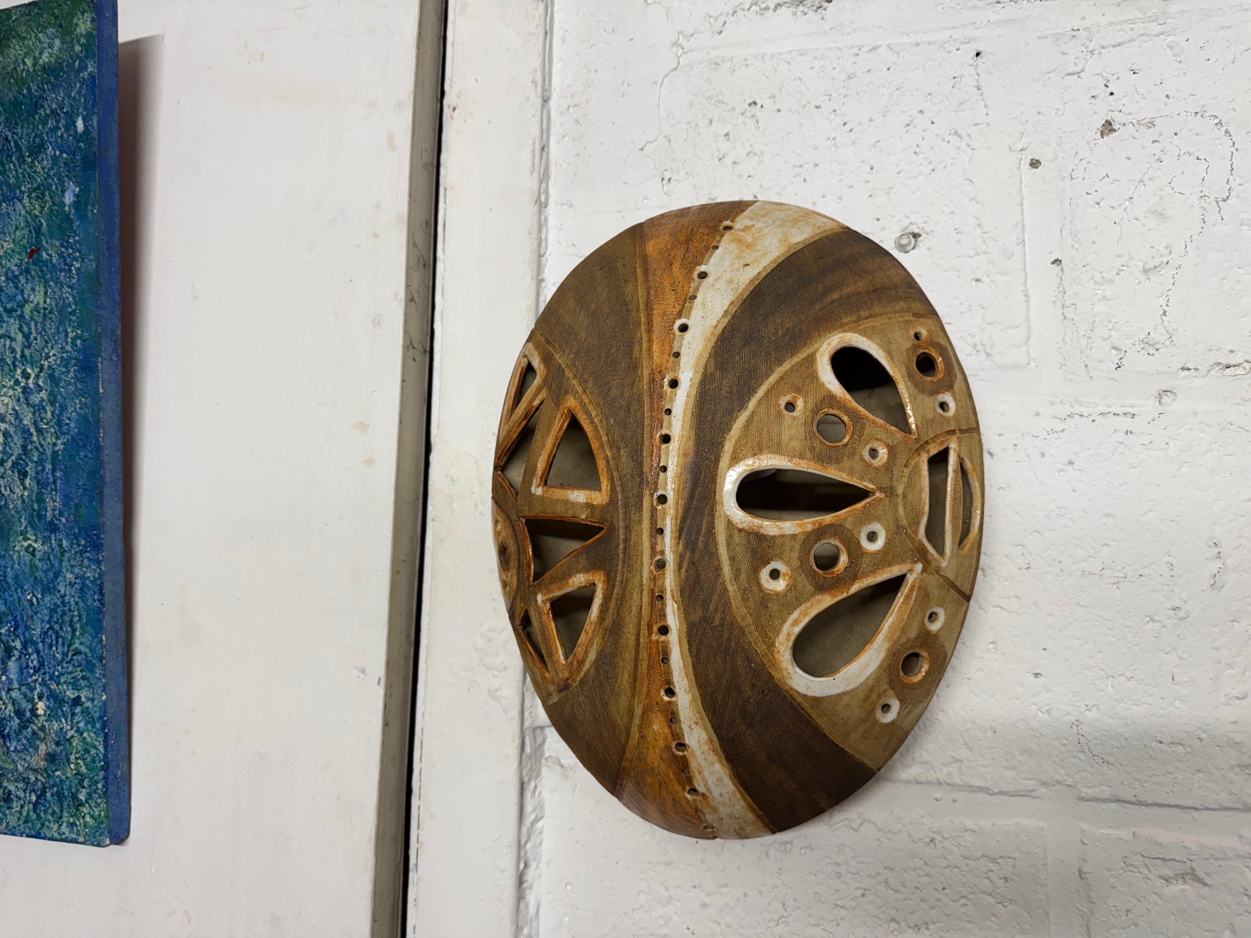 Other Africanist ceramic pair of sconces For Sale