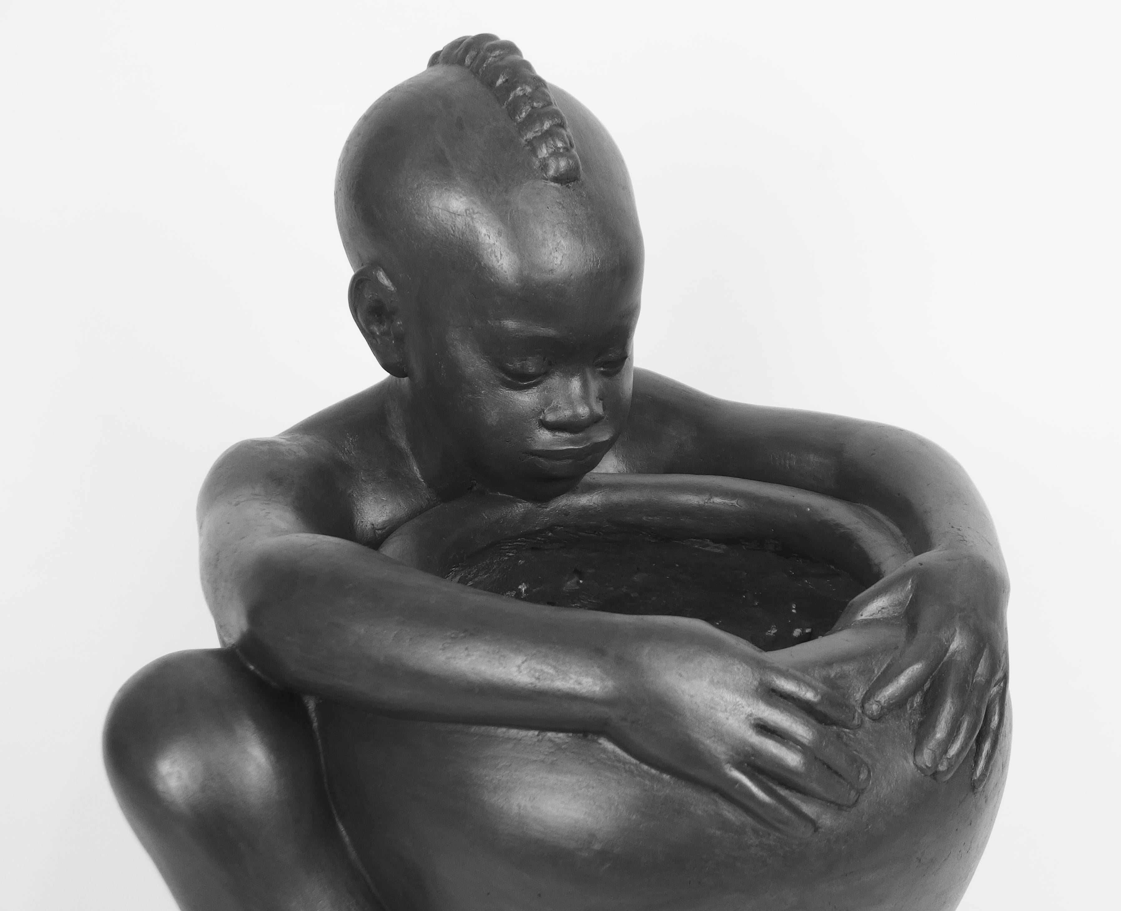 Art Deco Africanist sculpture by Riccardo Scarpa For Sale
