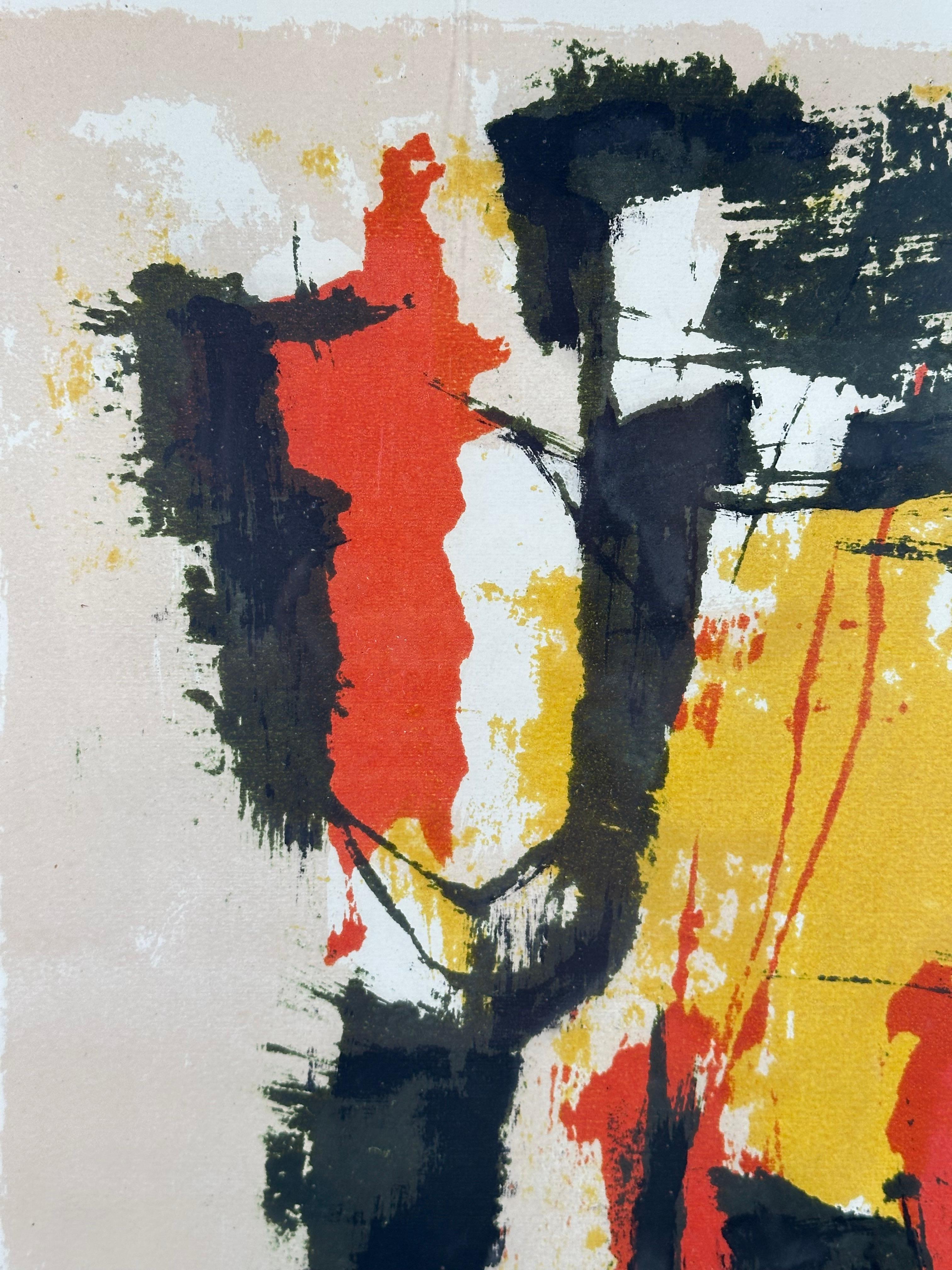 Untitled - Abstract Expressionist Print by Afro Basaldella