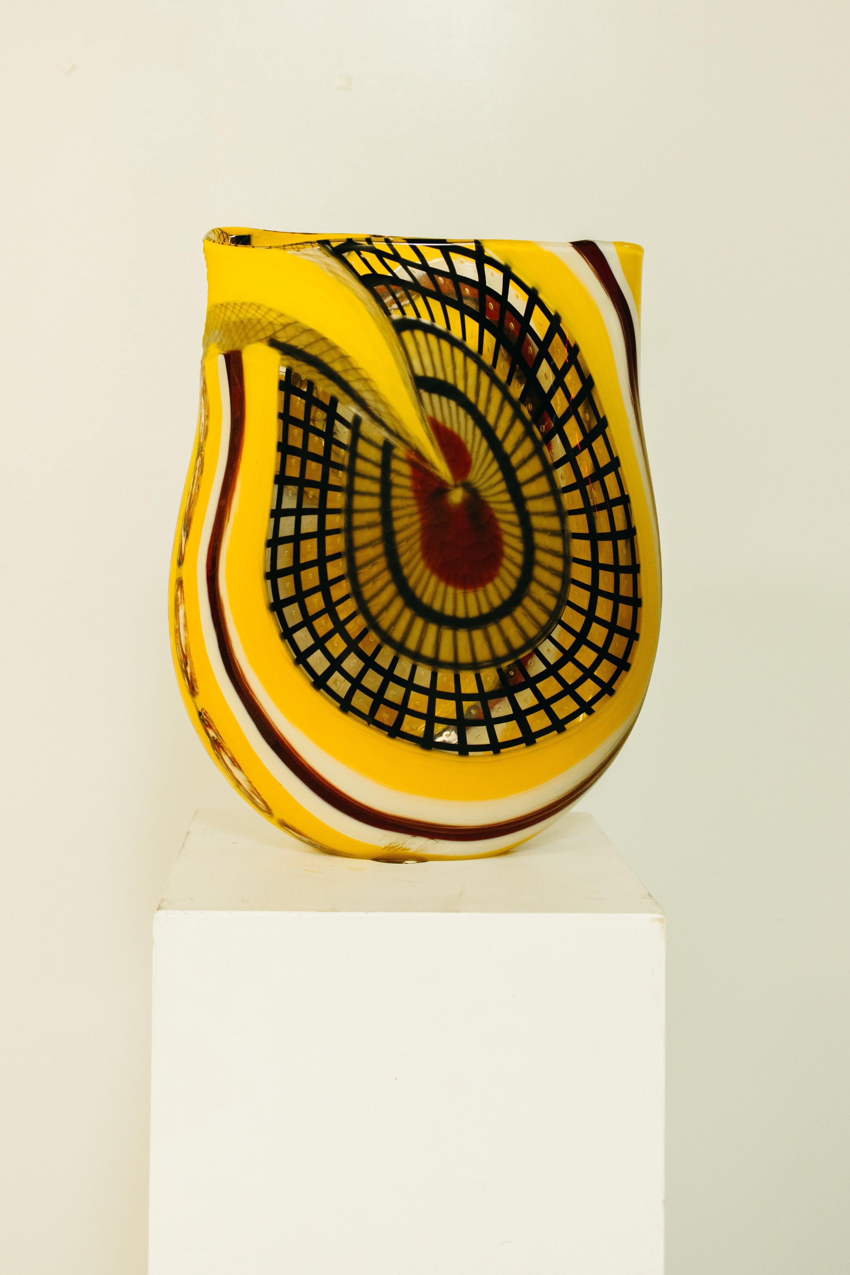 Arnolfo - Orange Abstract Sculpture by Afro Celotto