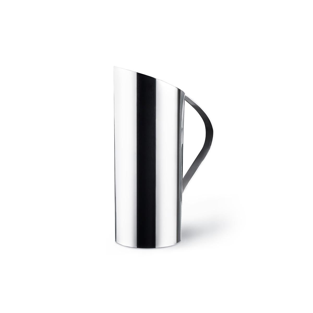 Afroditi is a stainless steel carafe designed by Afroditi Krassa. The silver finishing plays with the light of the room that emphasizes the elegant curves and the timeless silhouette. Afroditi is also available with a silver-plated finishing.