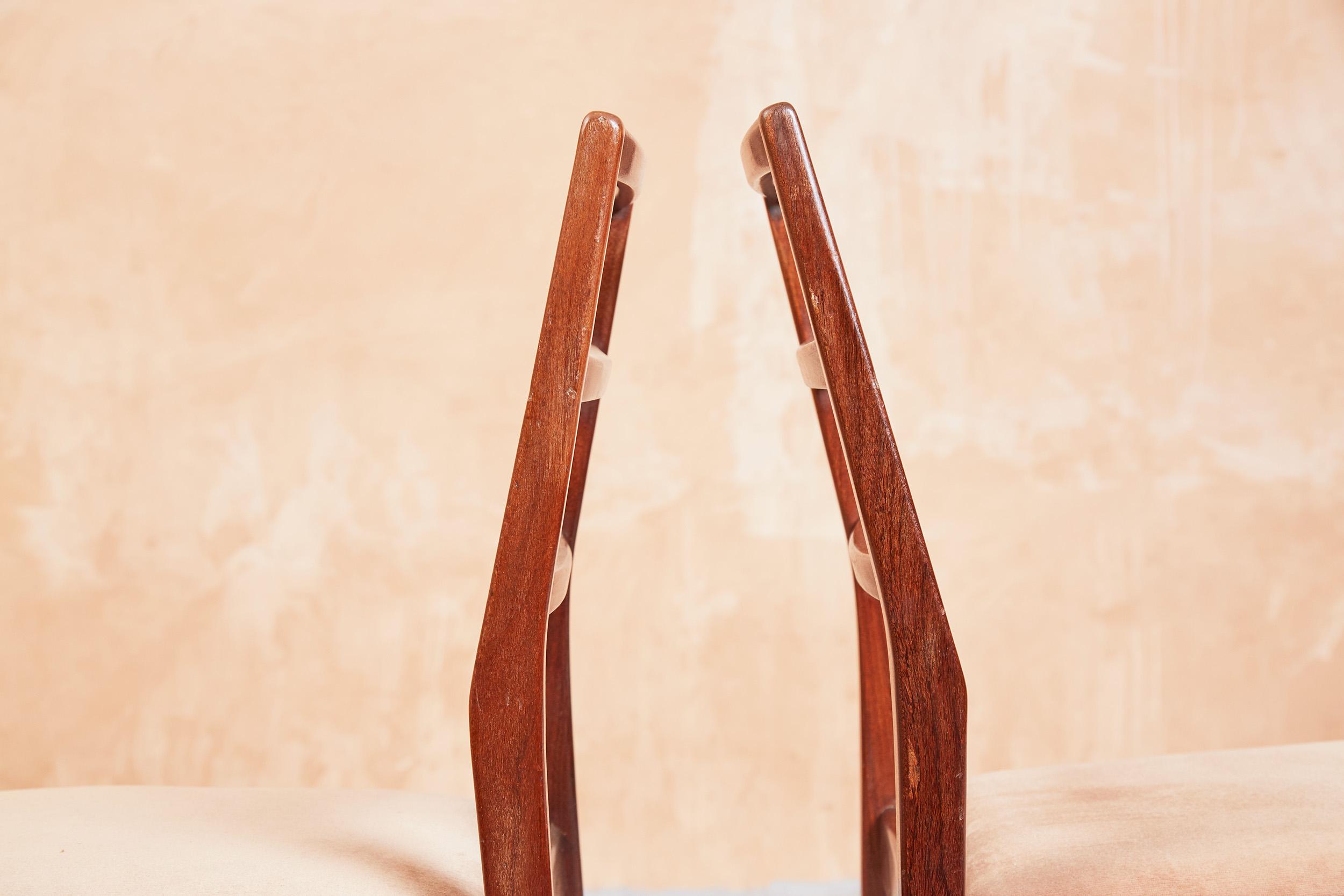 Afromosia Ladderback Dining Chairs, Richard Hornby for Fyne Ladye, Teak 1960s In Good Condition In London, GB