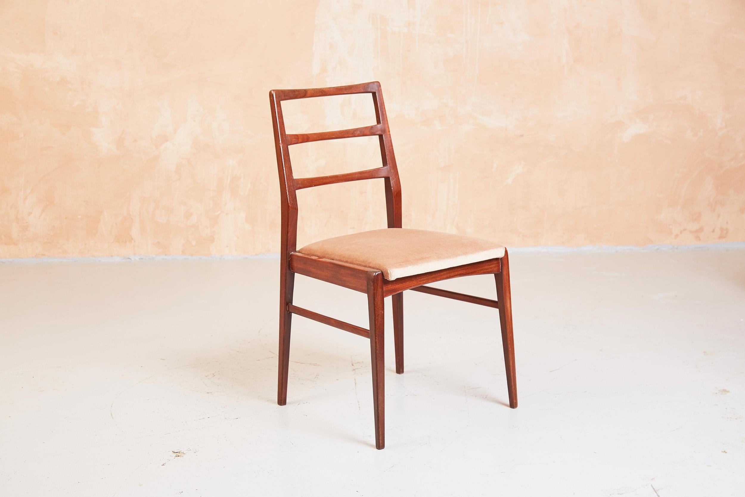 Afromosia Ladderback Dining Chairs, Richard Hornby for Fyne Ladye, Teak 1960s 3