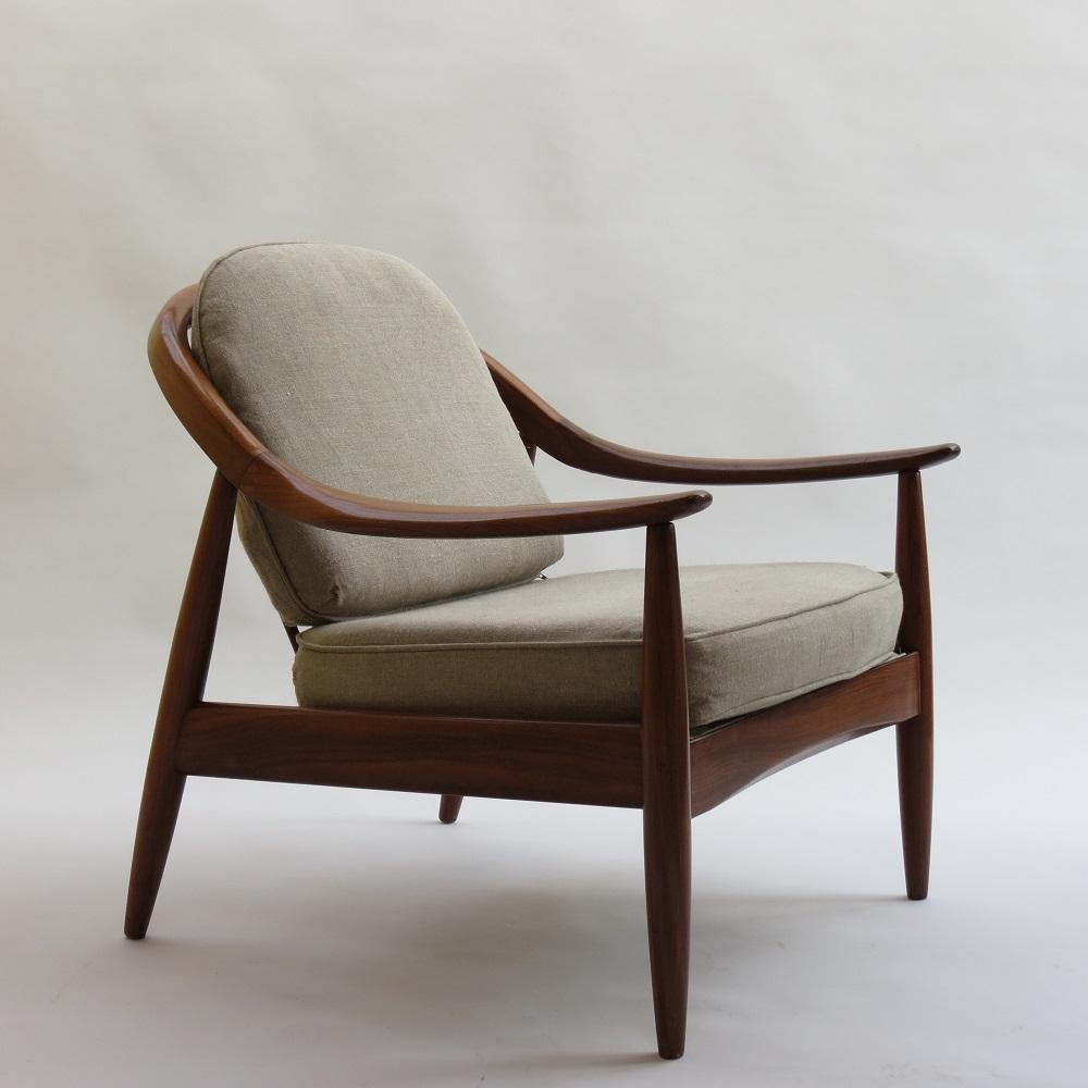 British Afrormosia Midcentury Armchair by Greaves and Thomas 1960s