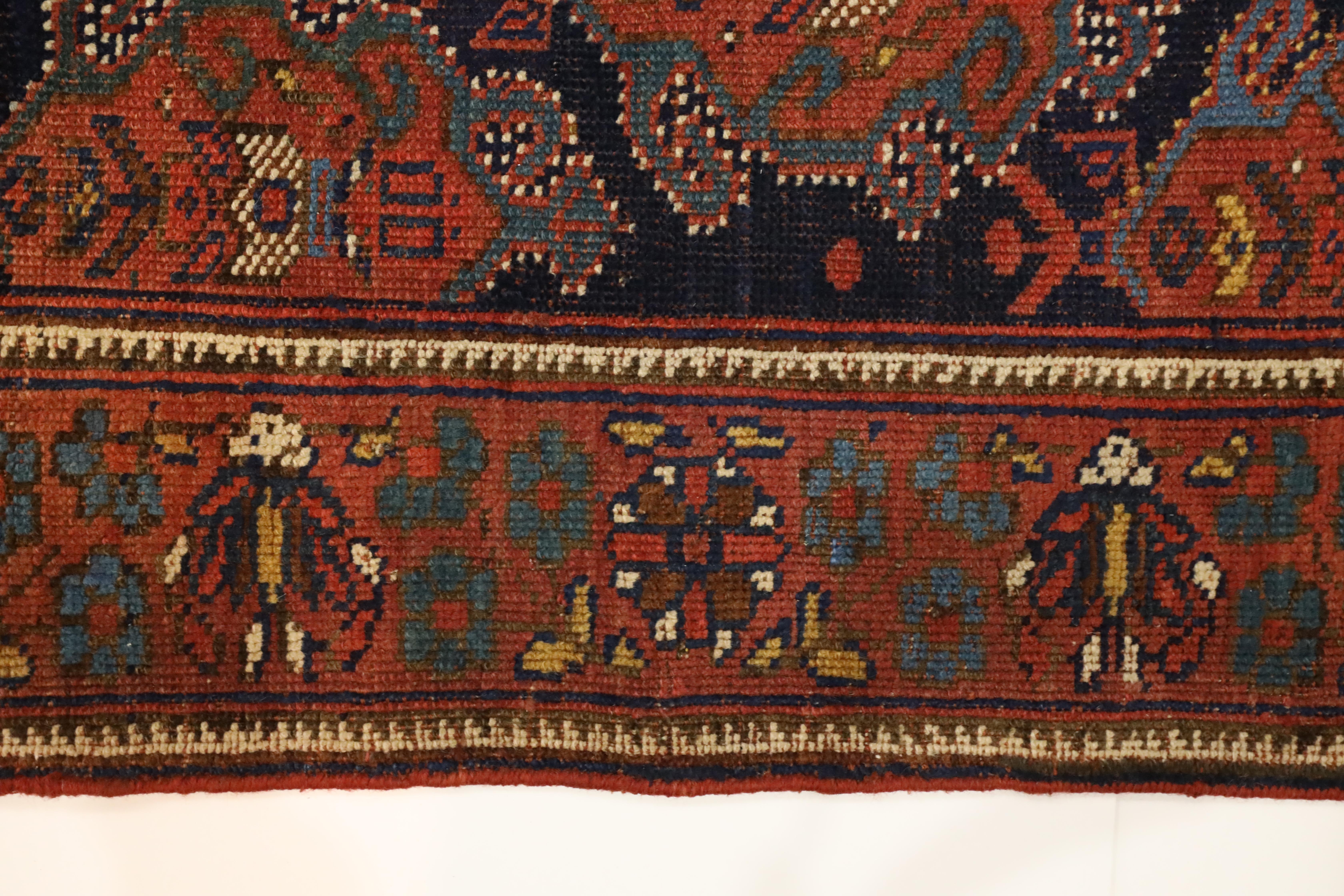 Laine Tapis ancien Afshar - 4'4