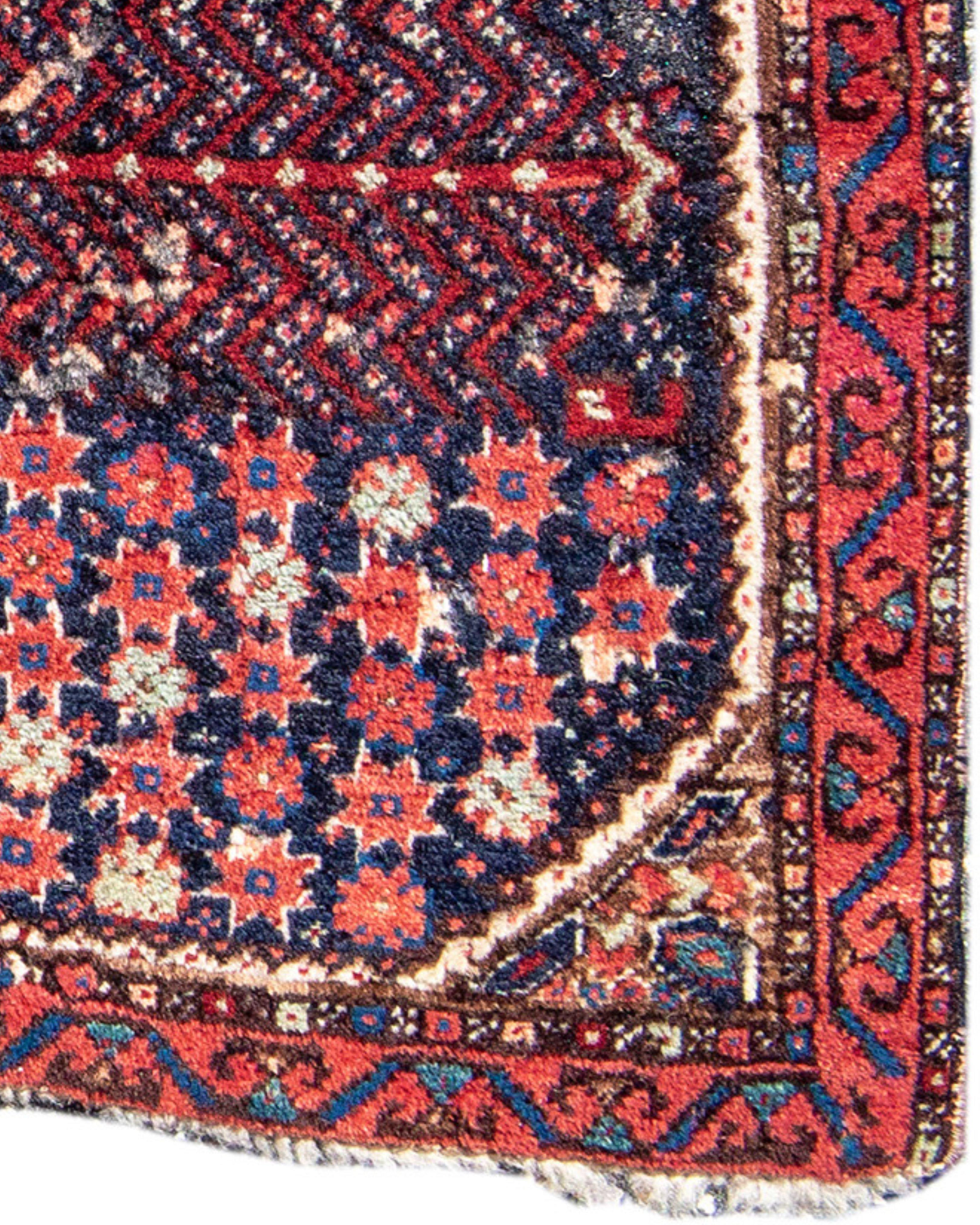 Wool Antique Persian Afshar Bagface, 19th Century For Sale