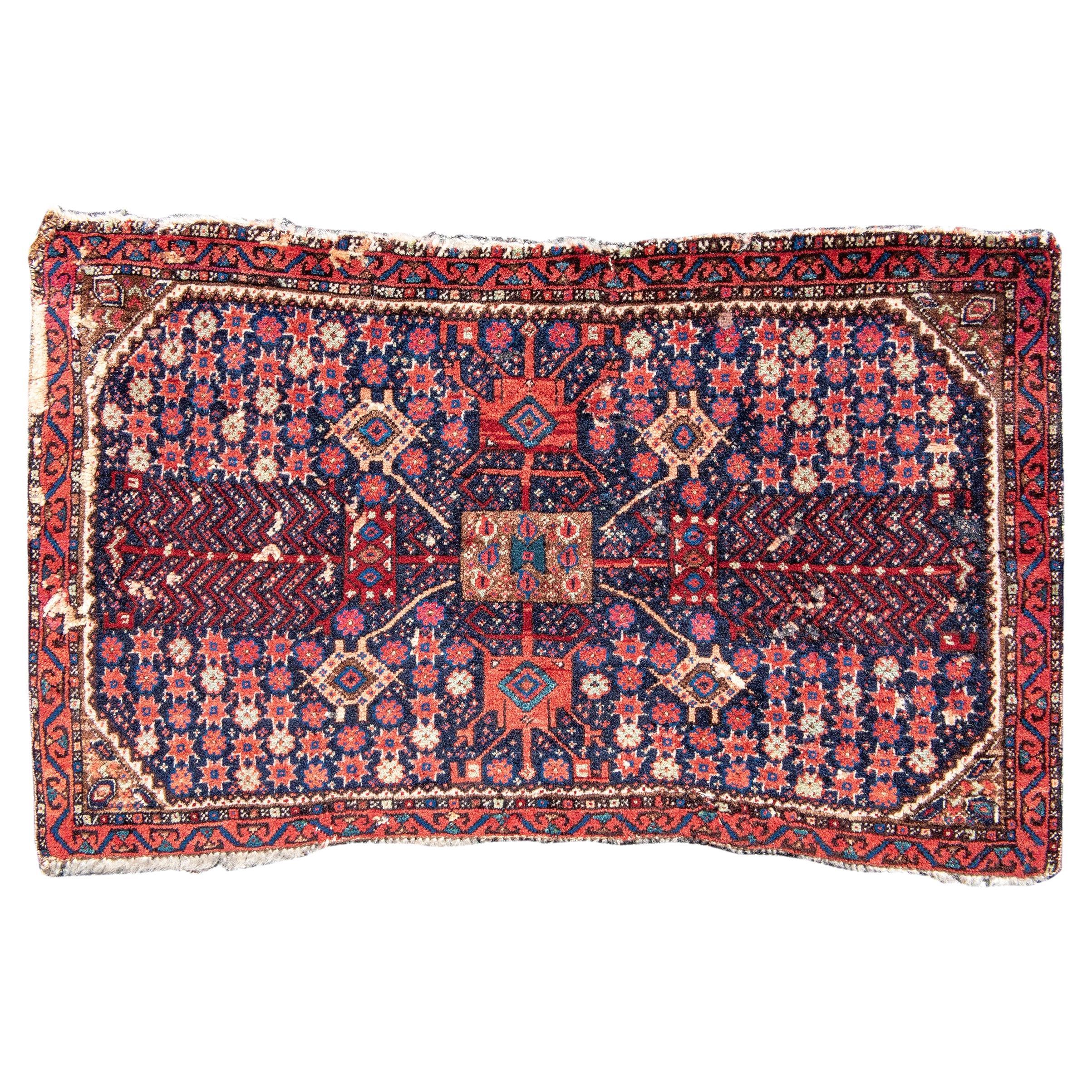 Antique Persian Afshar Bagface, 19th Century For Sale