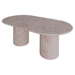 Afshar Pink Marble Antica Coffee Table by the Essentialist