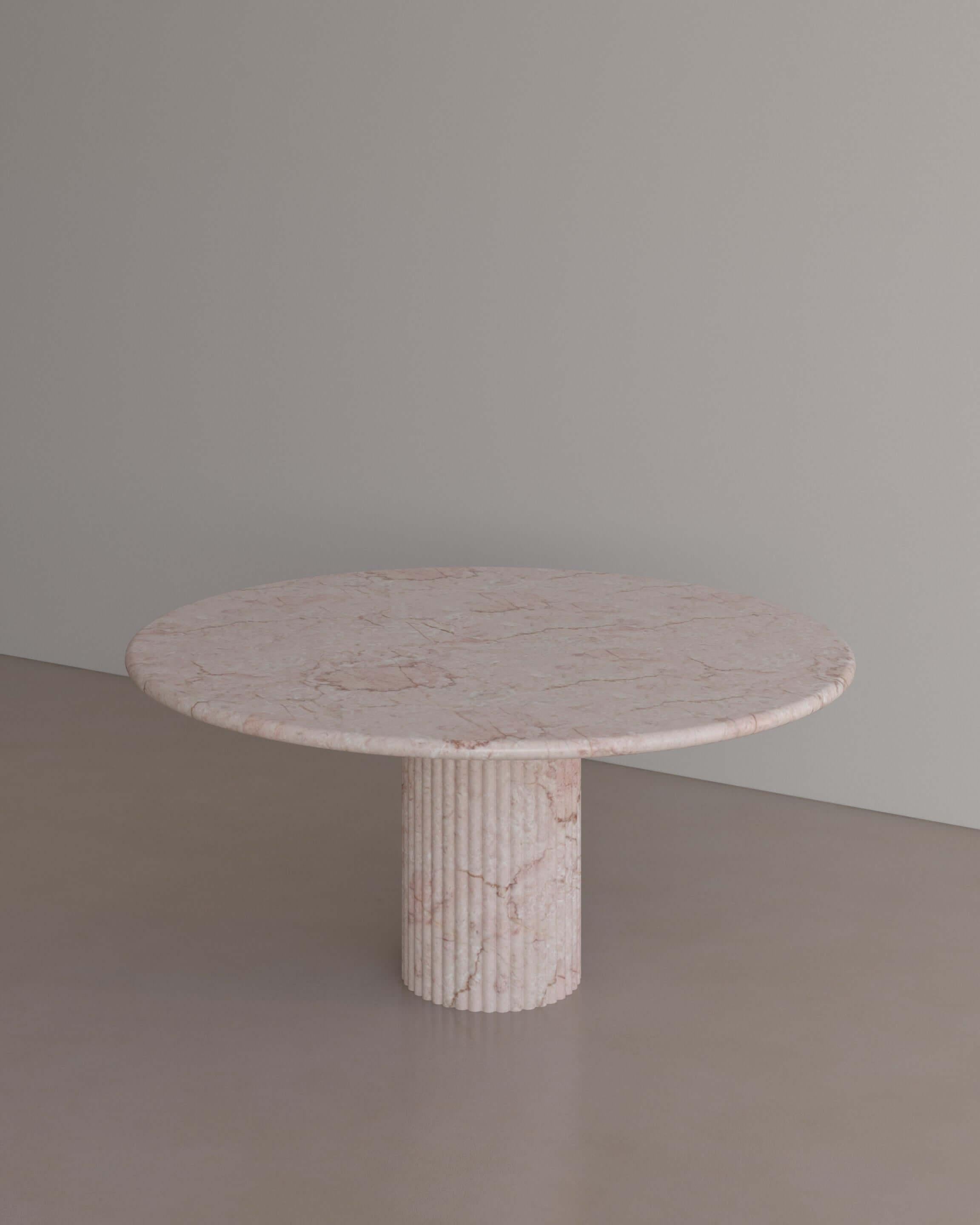 Afshar Pink Marble Antica Dining Table i by the Essentialist For Sale 1
