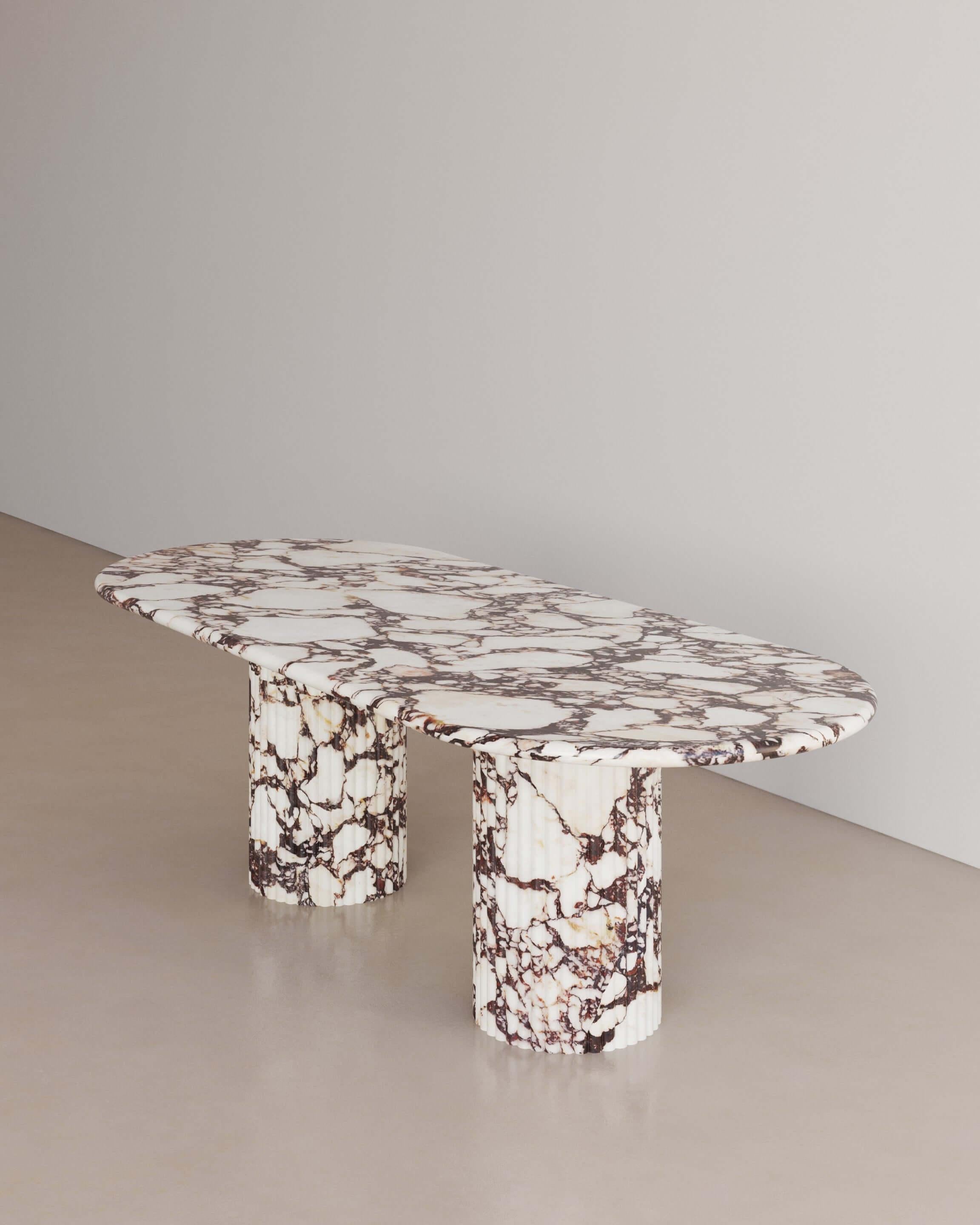 Afshar Pink Marble Antica Dining Table ii by the Essentialist In New Condition For Sale In ROSE BAY, AU