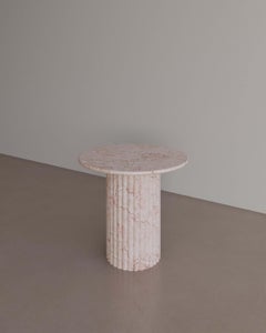Afshar Pink Marble Antica Occasional Table by the Essentialist
