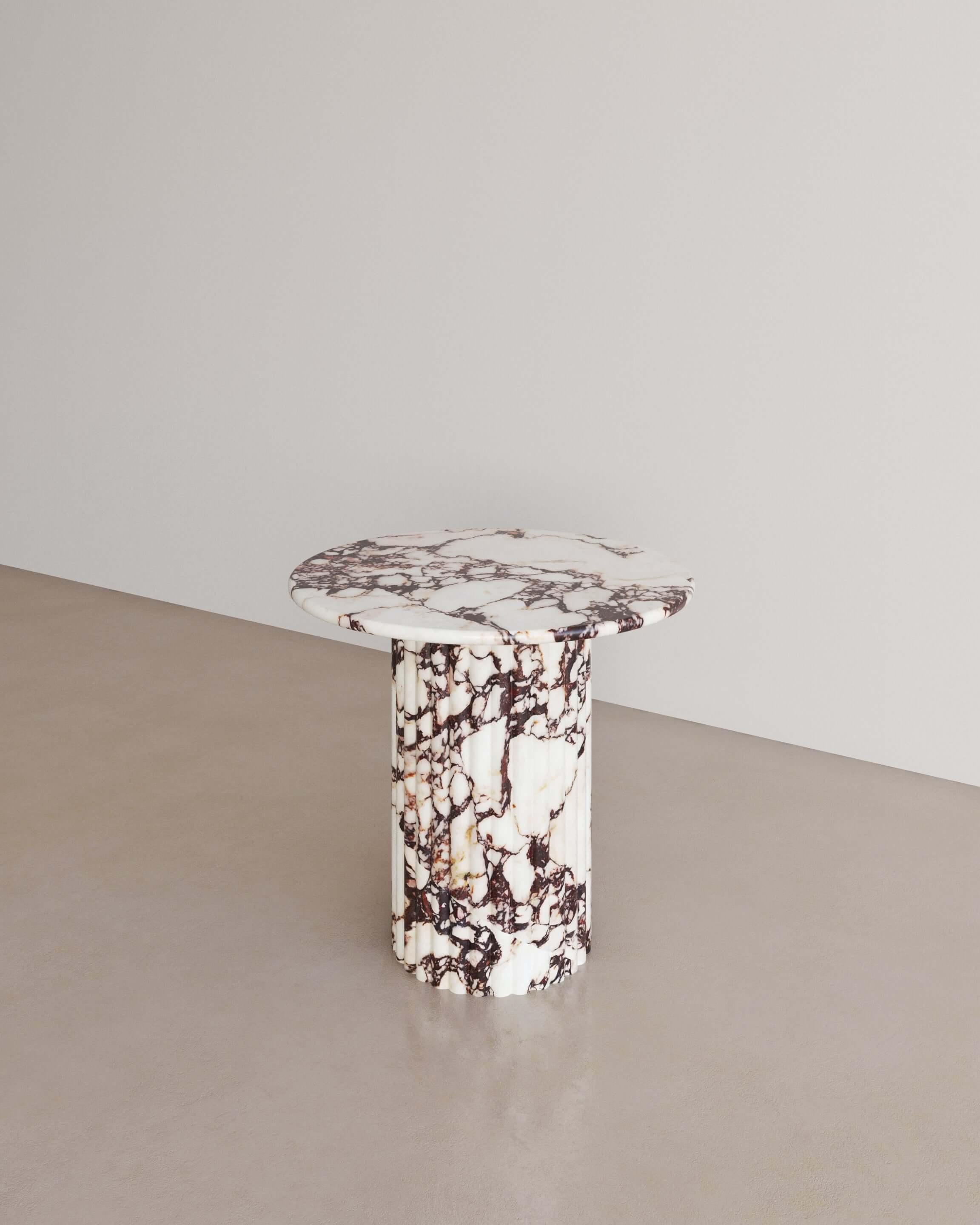 Afshar Pink Marble Antica Occasional Table by the Essentialist In New Condition For Sale In ROSE BAY, AU