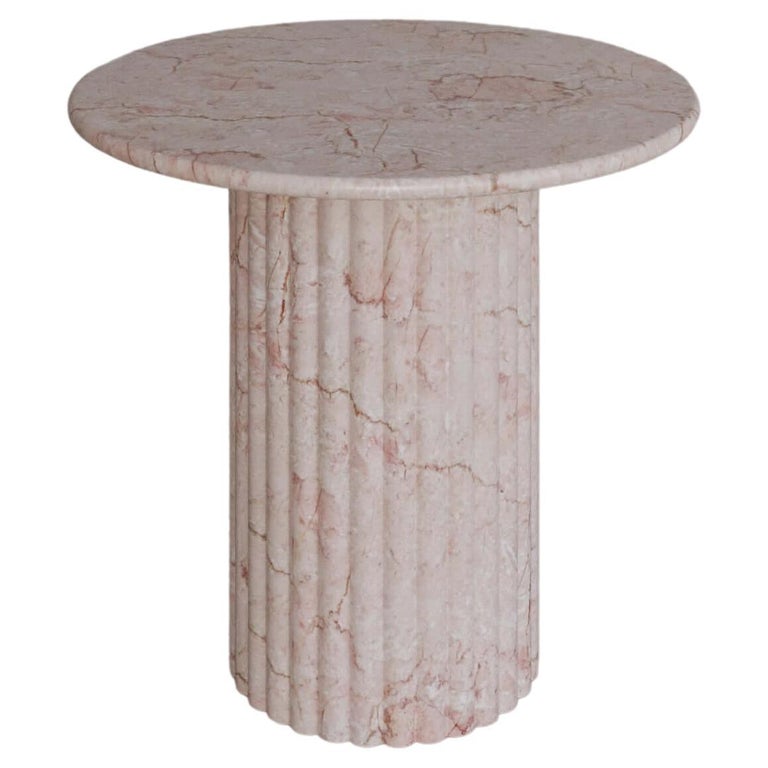 Afshar Pink Marble Antica Occasional Table by the Essentialist For Sale ...