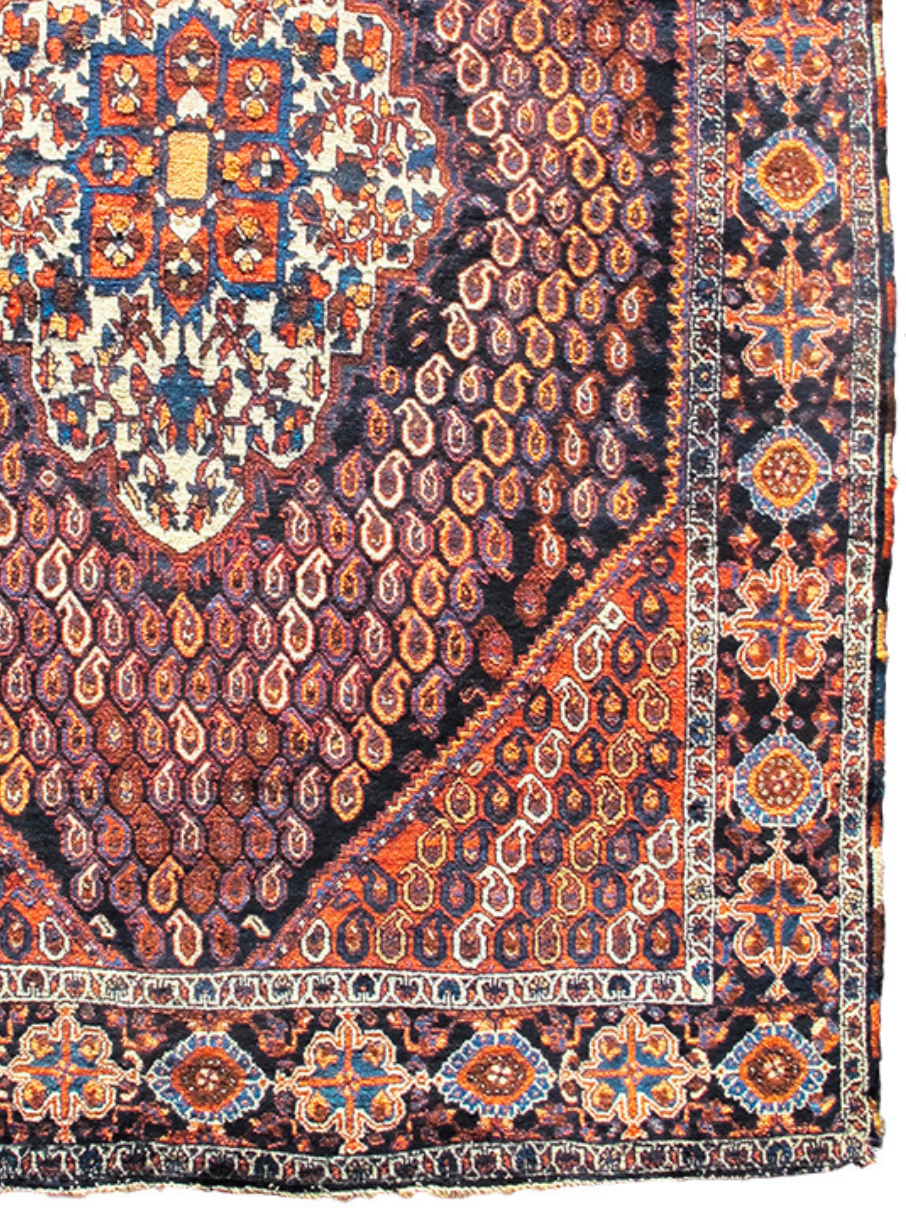 Afshar-Teppich, um 1900 (Persisch) im Angebot