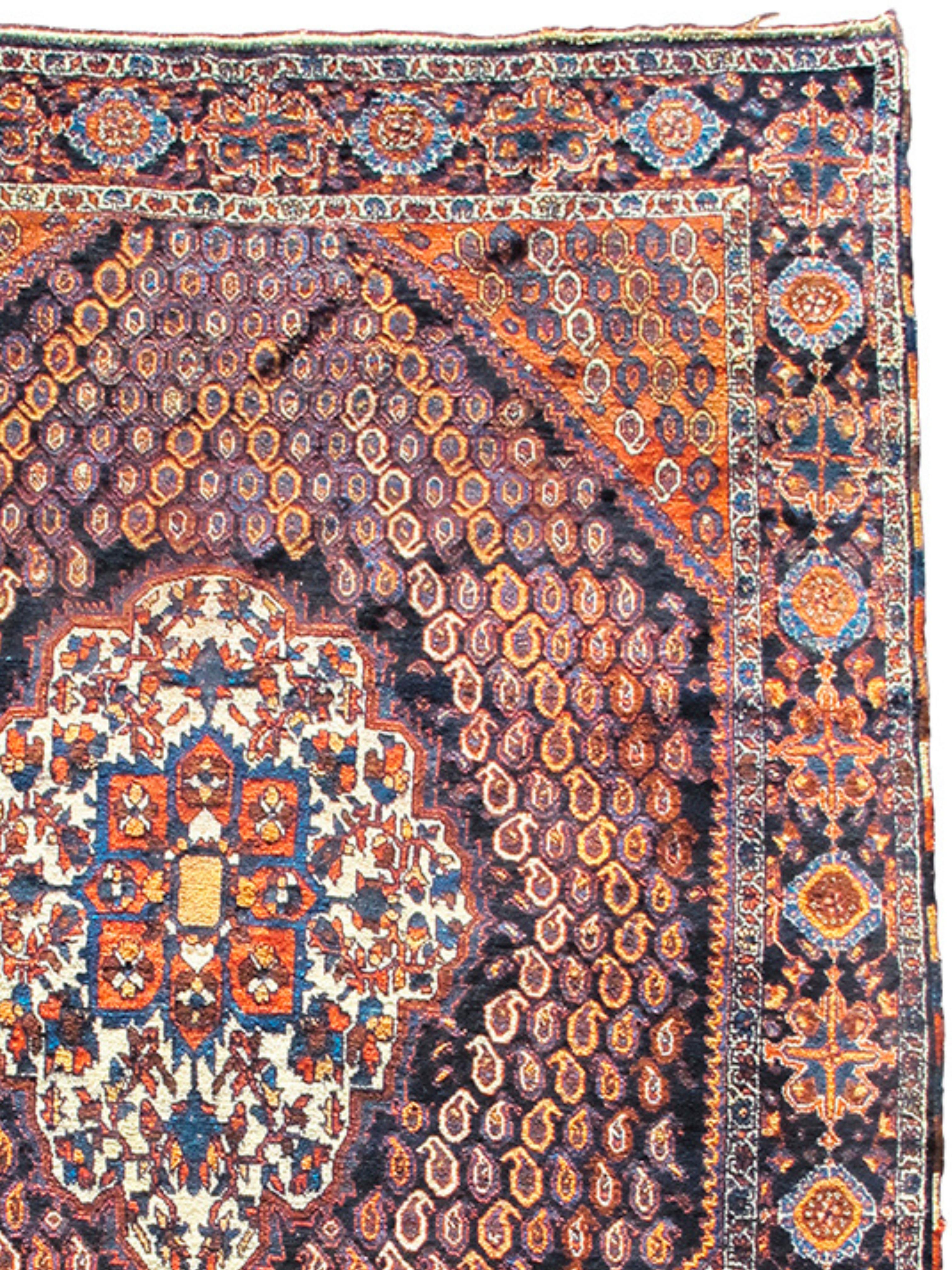 Afshar-Teppich, um 1900 (Handgeknüpft) im Angebot