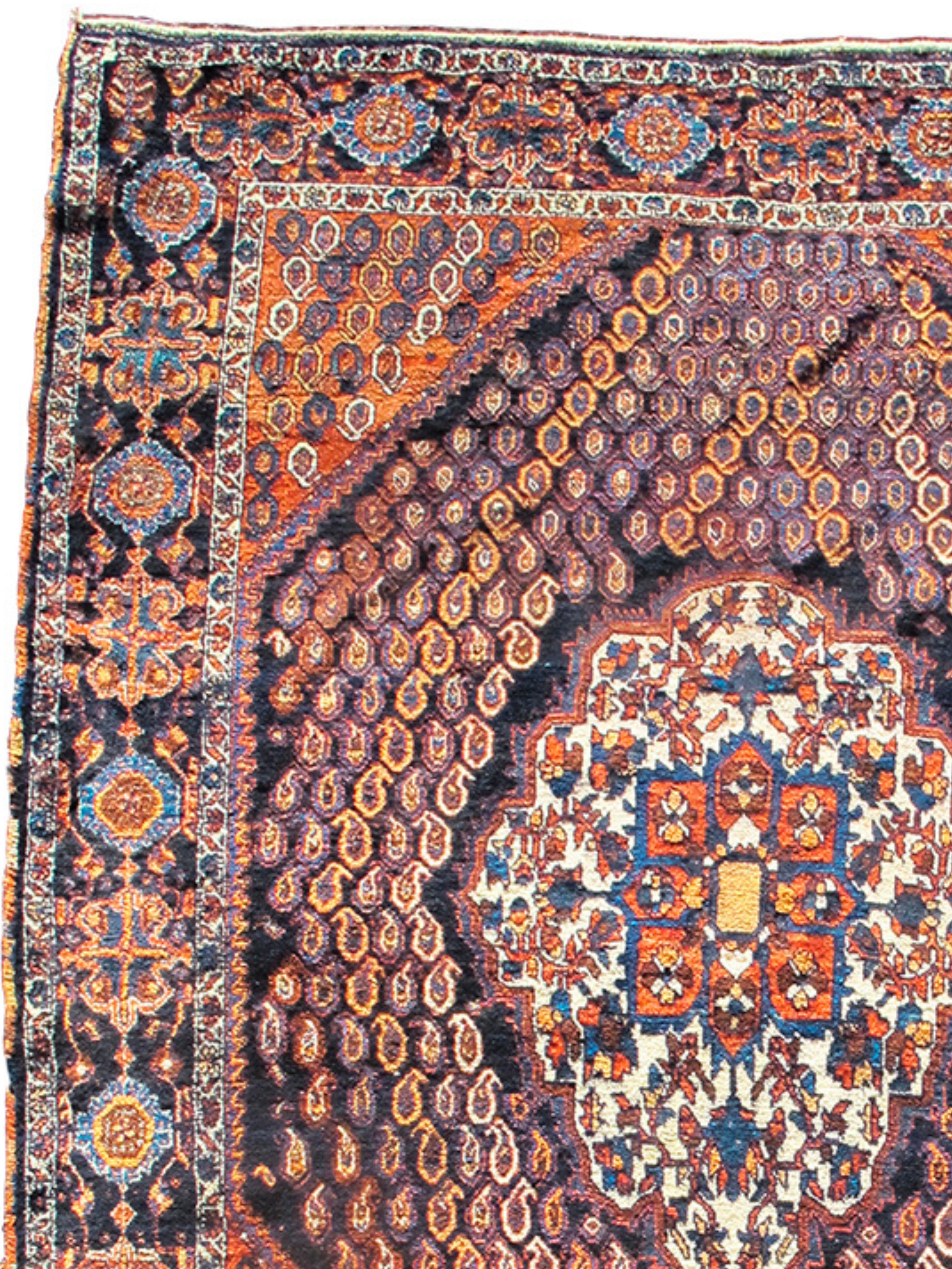 Afshar-Teppich, um 1900 im Zustand „Hervorragend“ im Angebot in San Francisco, CA