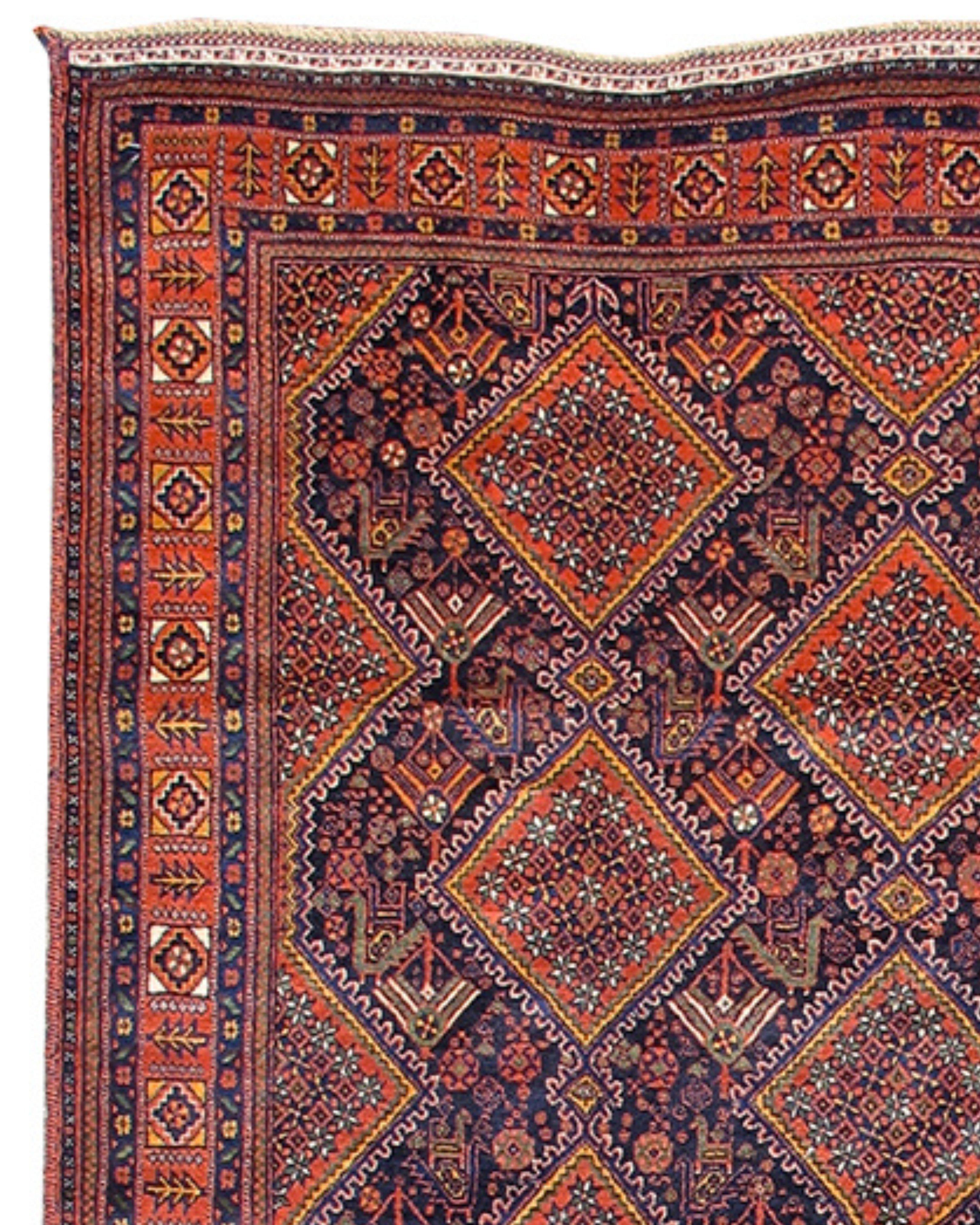 Hand-Knotted Afshar Rug, Early 20th Century For Sale