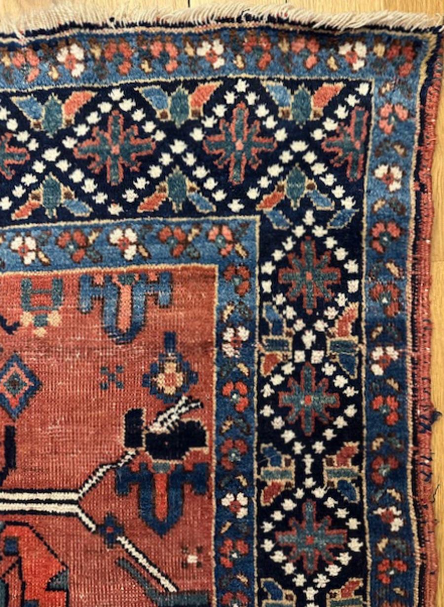Hand-Woven Afshar rug For Sale