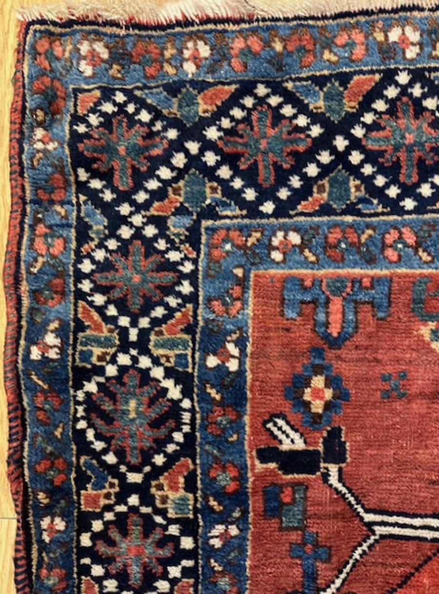 19th Century Afshar rug For Sale