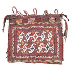 Antique Afshar Sumak Bagface, Late 19th Century