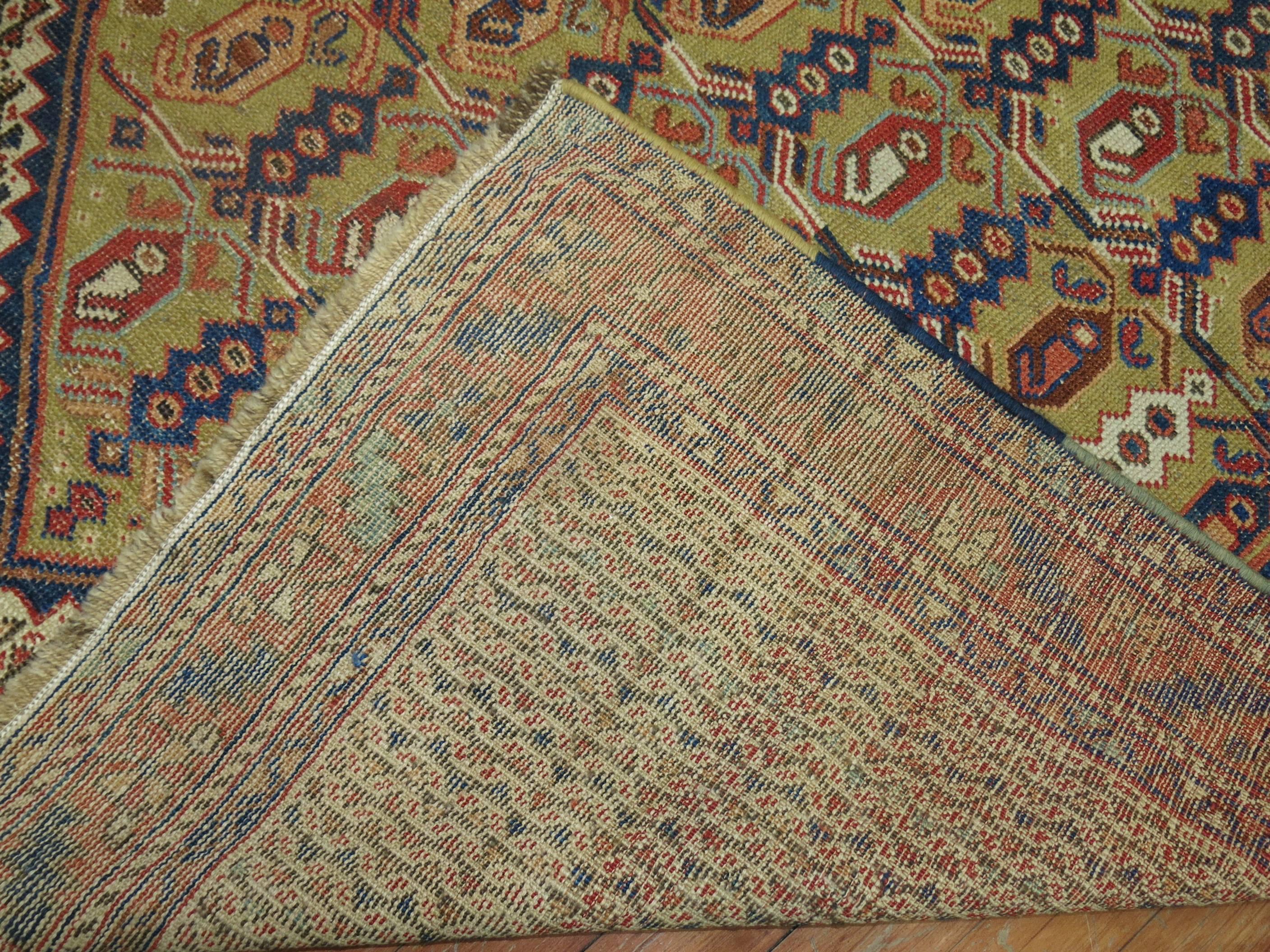 Hand-Knotted Afshar Tribal Square Size Rug For Sale
