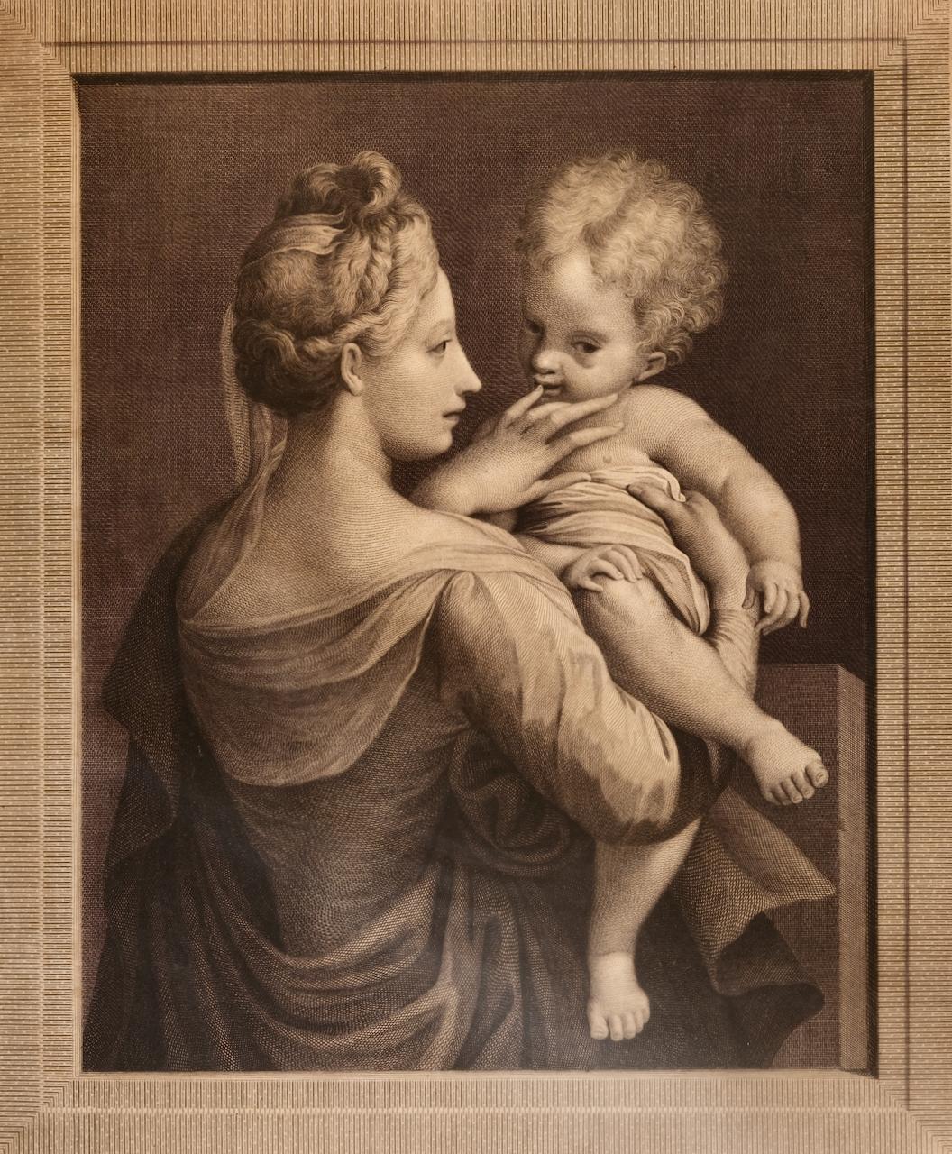 Parmigiani Amica: Eine Gravur und Radierung aus dem 18. Jahrhundert von Strange nach Mazzola