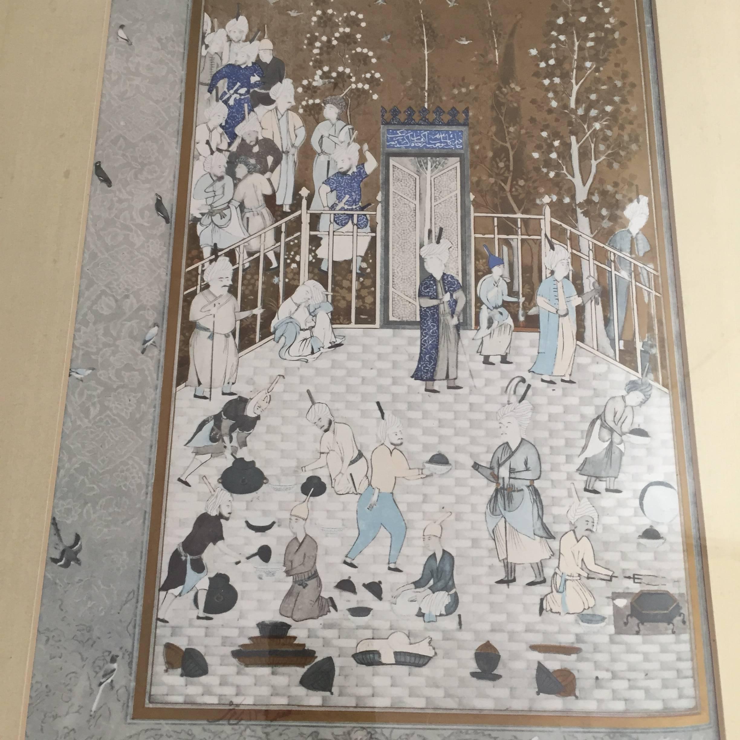 Indien D'après une peinture indienne de style moghol du 16ème siècle en vente