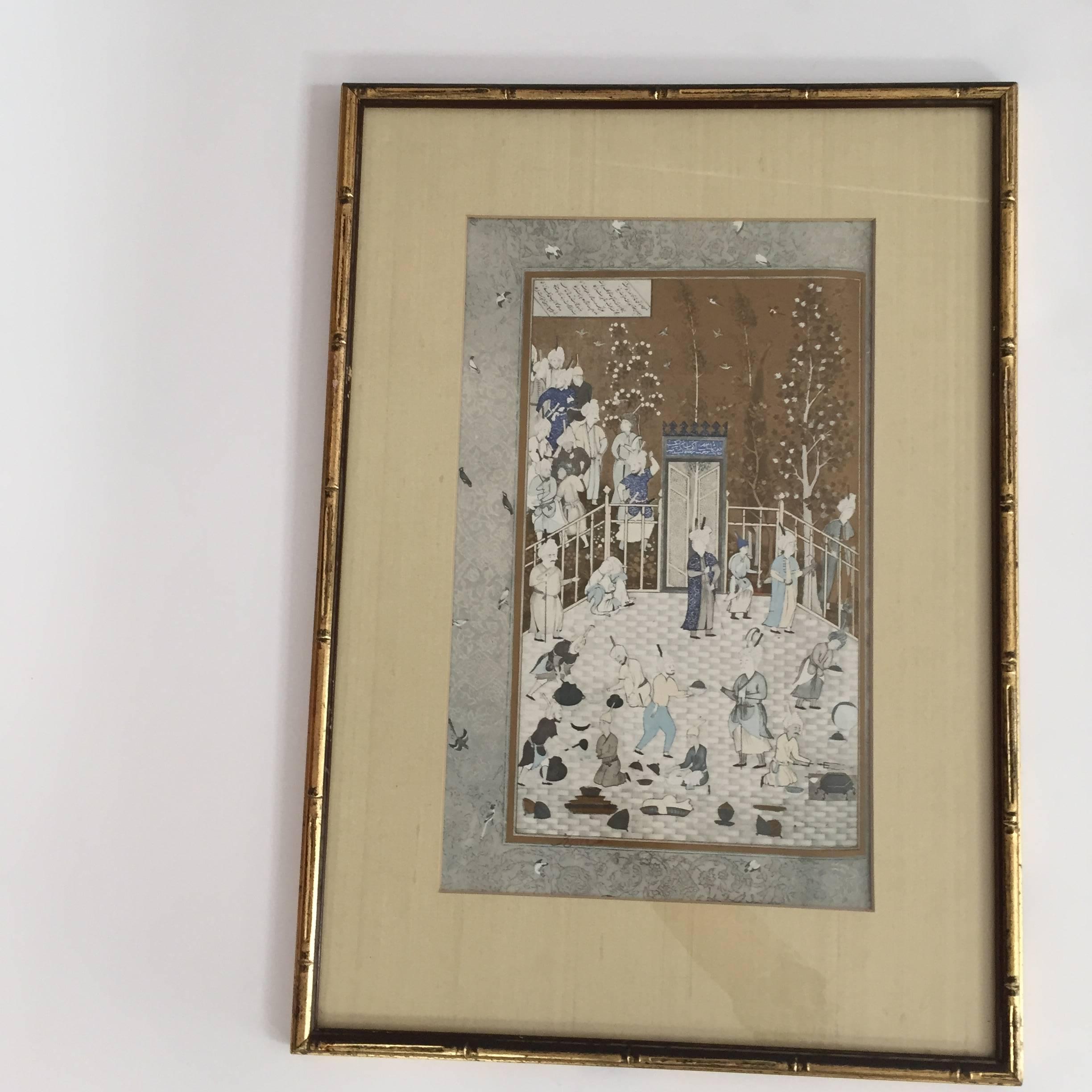 20th Century After a 16th Century Indian Mughal Style Painting For Sale
