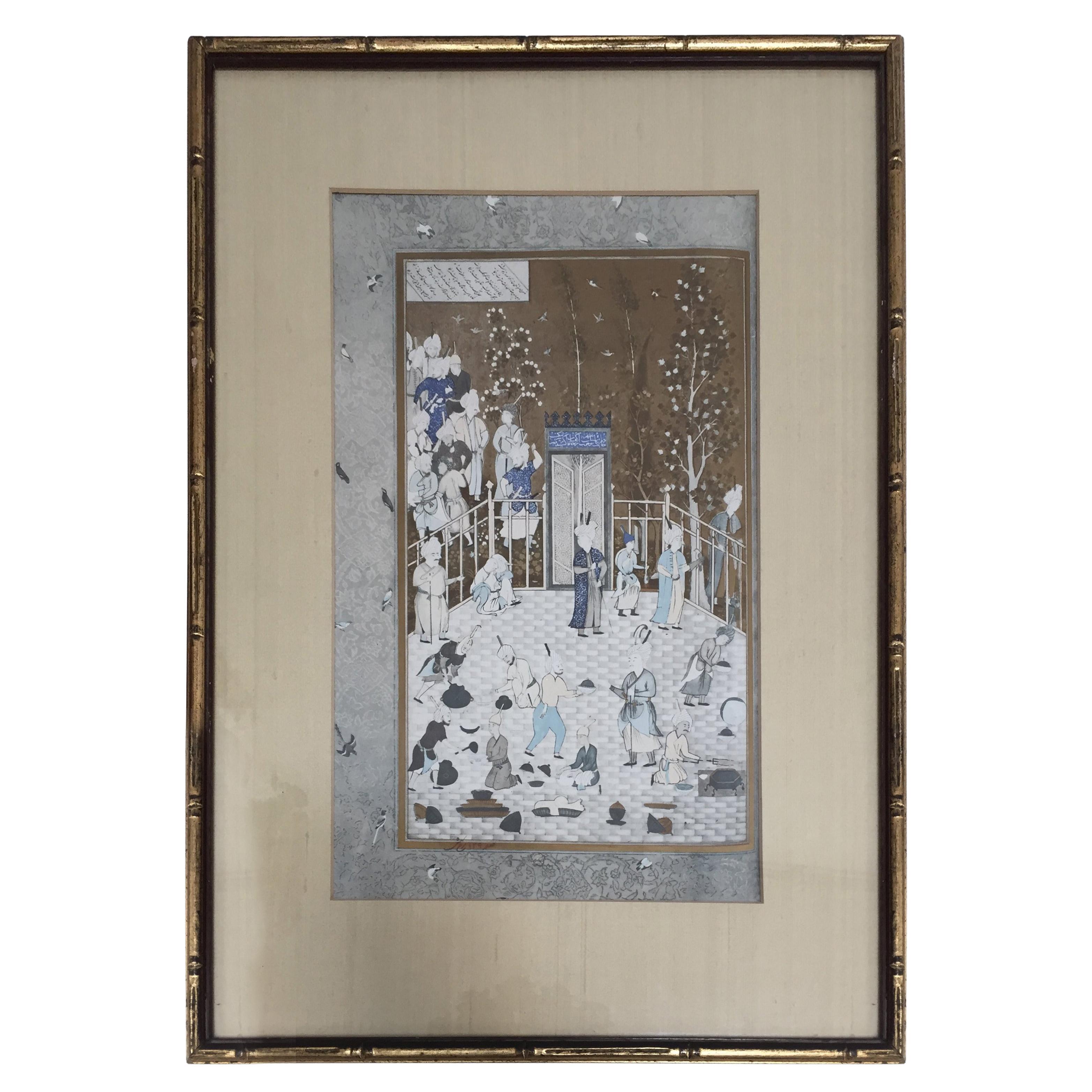 After a 16th Century Indian Mughal Style Painting
