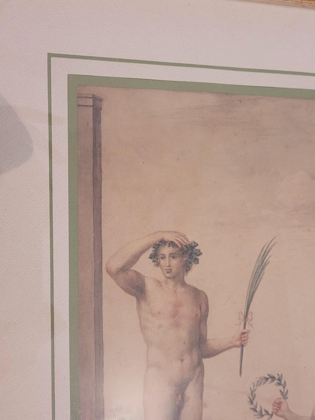 D'après A Appiani, dessin à l'aquarelle, scène mythologique, fin 18e/début 19e siècle en vente 5