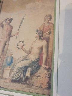 D'après A Appiani, dessin à l'aquarelle, scène mythologique, fin 18e/début 19e siècle