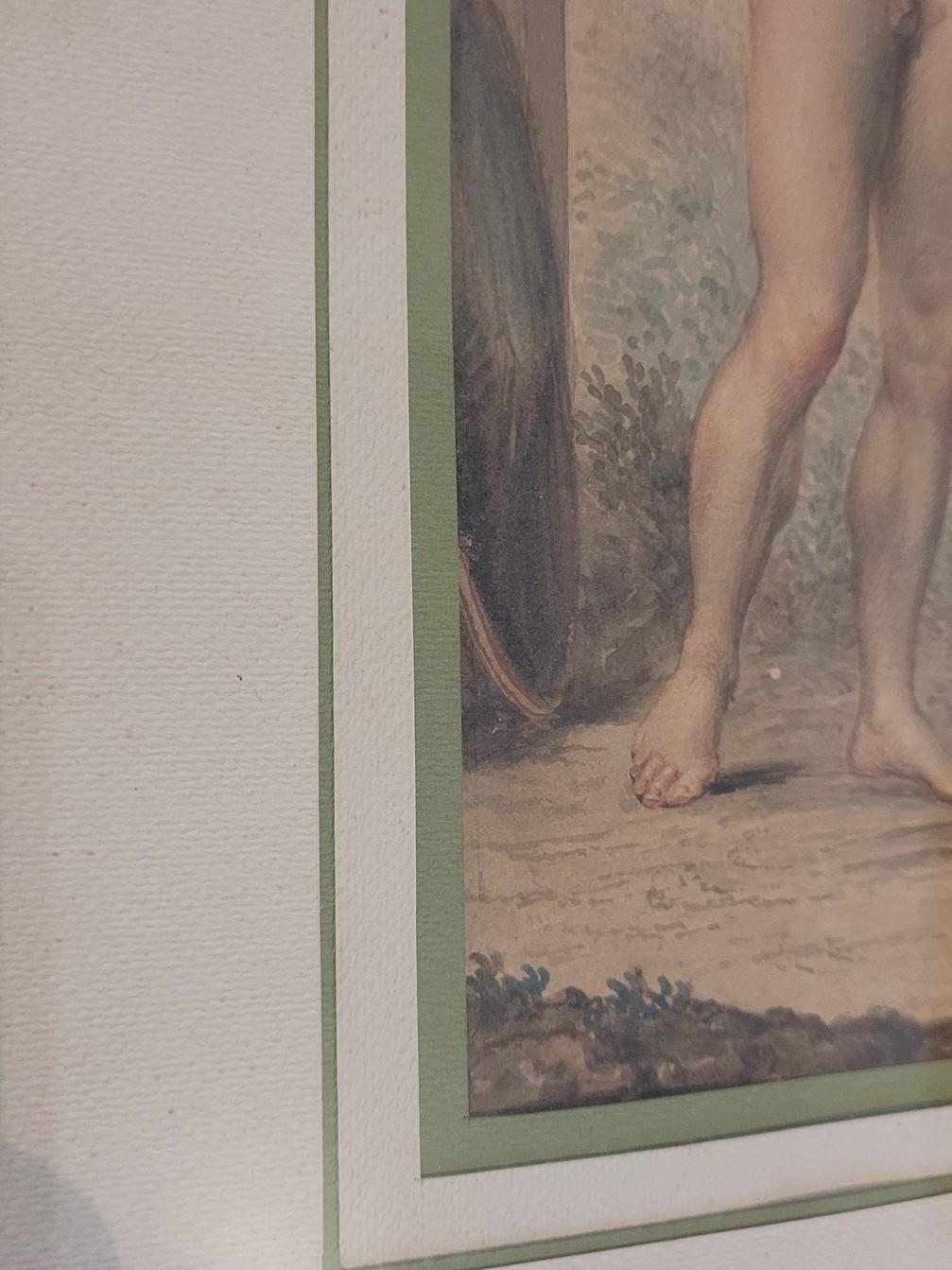 Papier D'après A Appiani, dessin à l'aquarelle, scène mythologique, fin 18e/début 19e siècle en vente