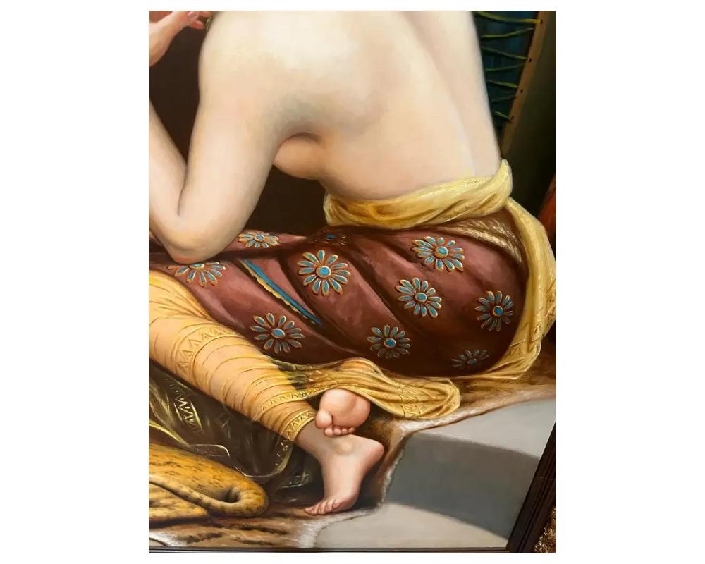 French After Alexander Cabanel, a Monumental Palace Size Painting of Cleopatra Testing For Sale