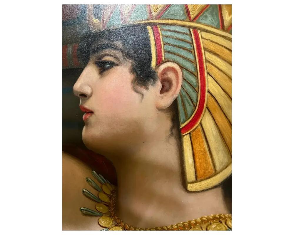Oiled After Alexander Cabanel, a Monumental Palace Size Painting of Cleopatra Testing For Sale