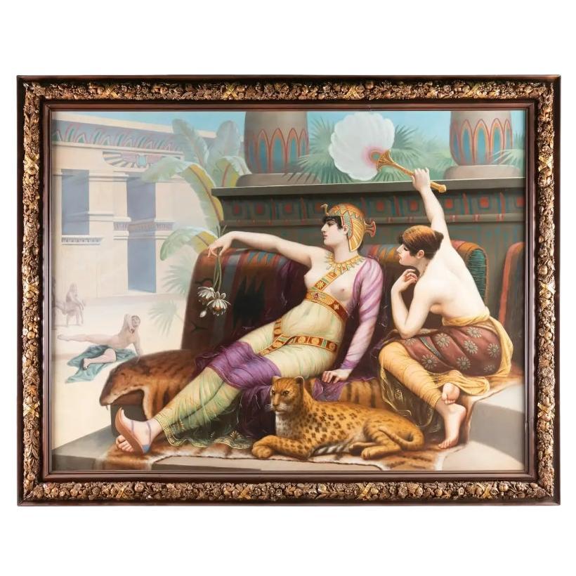 After Alexander Cabanel, a Monumental Palace Size Painting of Cleopatra Testing For Sale