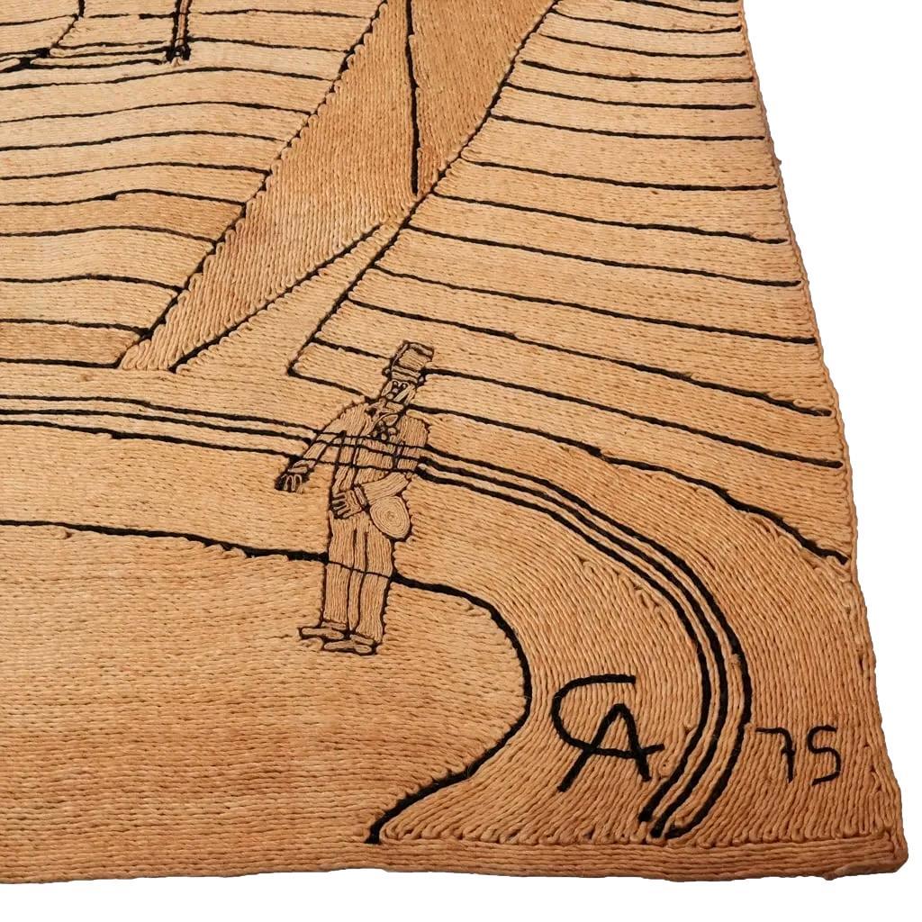 Late 20th Century After Alexander Calder 'Circus' Jute Tapestry, 1975 Guatemala